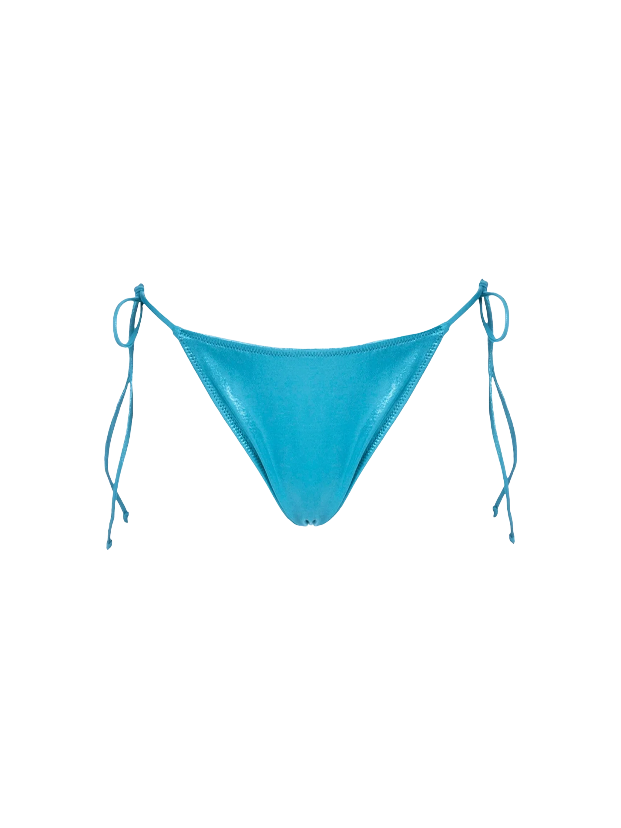 Green laminated Marielle swim briefs