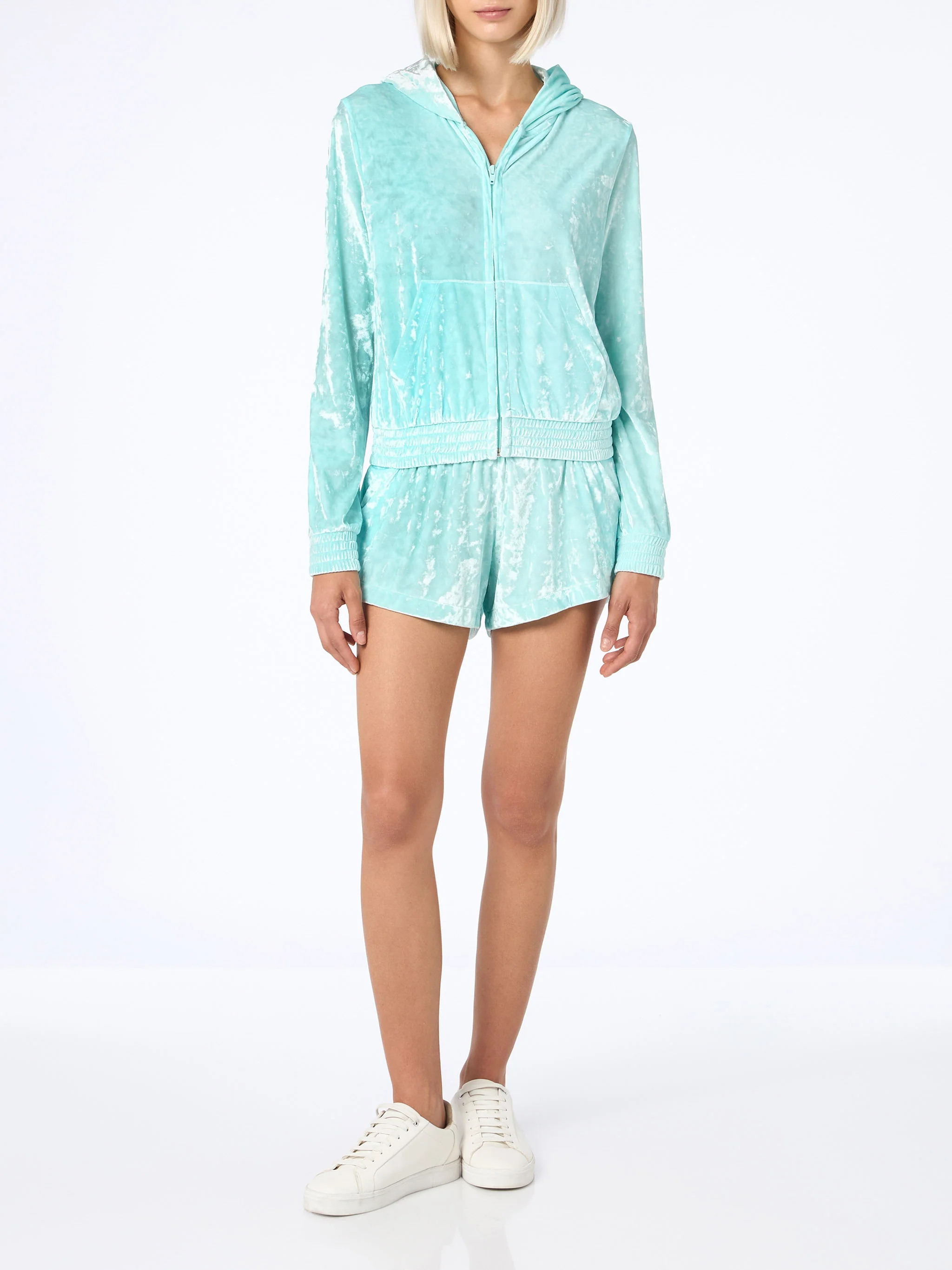 Water green chenille Jasmine zip hoodie - Image 5