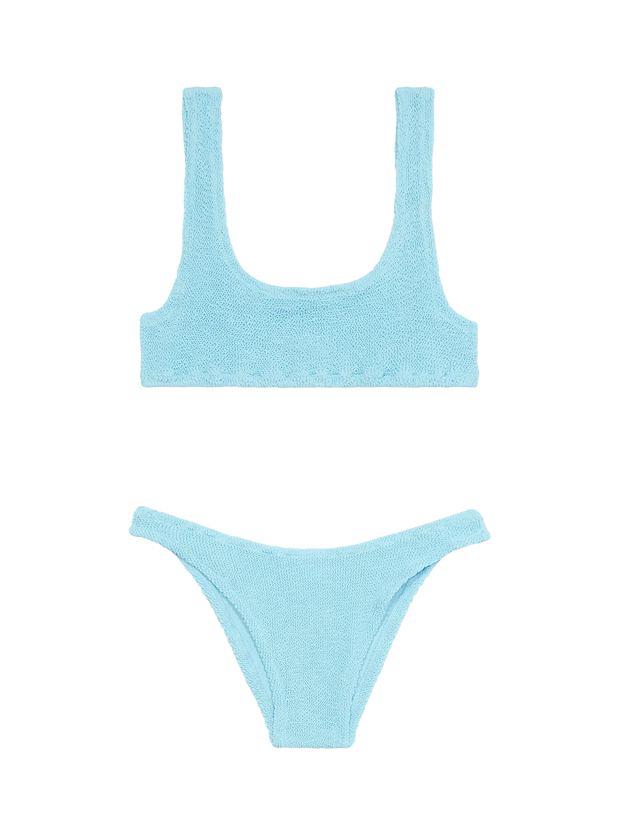 Naima Elise light blue crinkle bralette bikini
