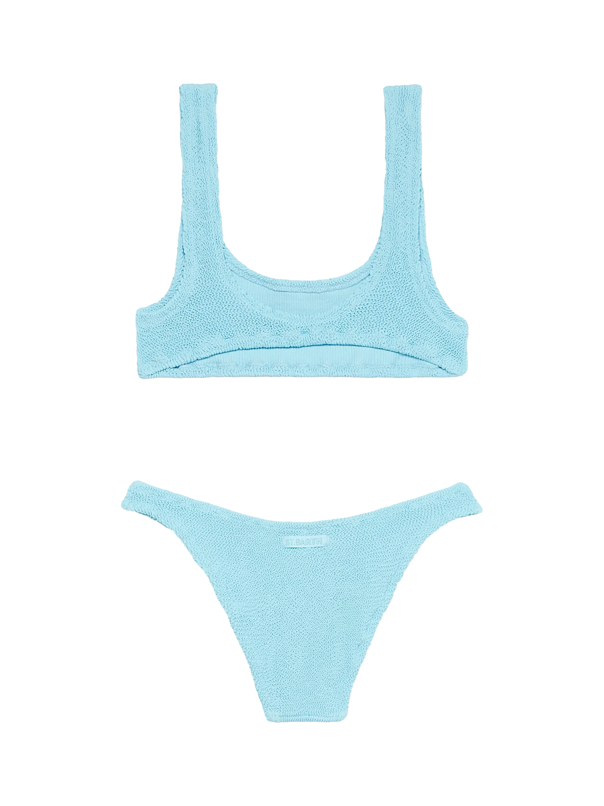 Naima Elise light blue crinkle bralette bikini - Image 3