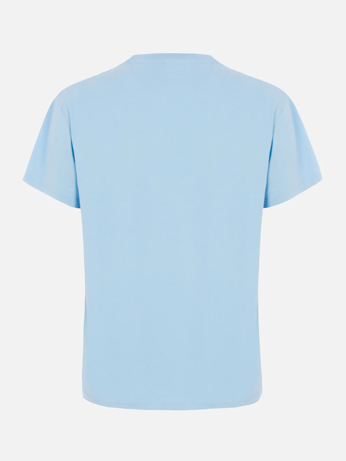 Emilie light blue cotton t-shirt with logo embroidery - Image 5