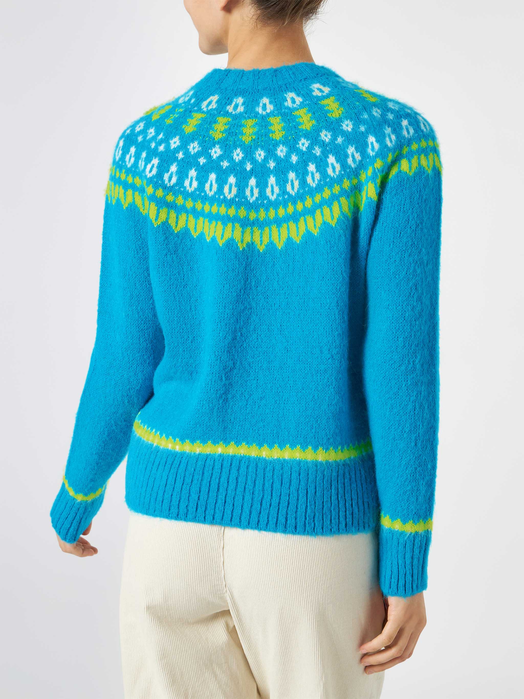 Light blue New Queen Nordic Soft jacquard sweater - Image 3