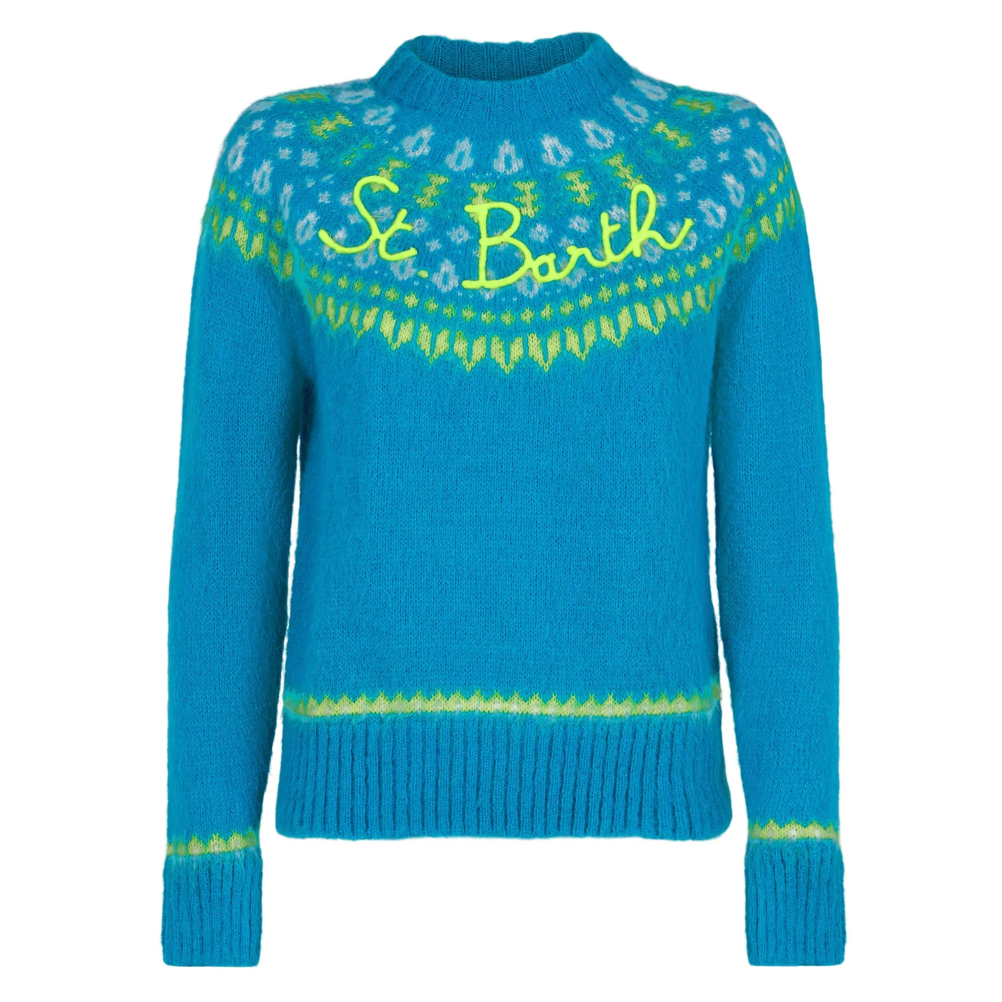 Light blue New Queen Nordic Soft jacquard sweater - Image 4