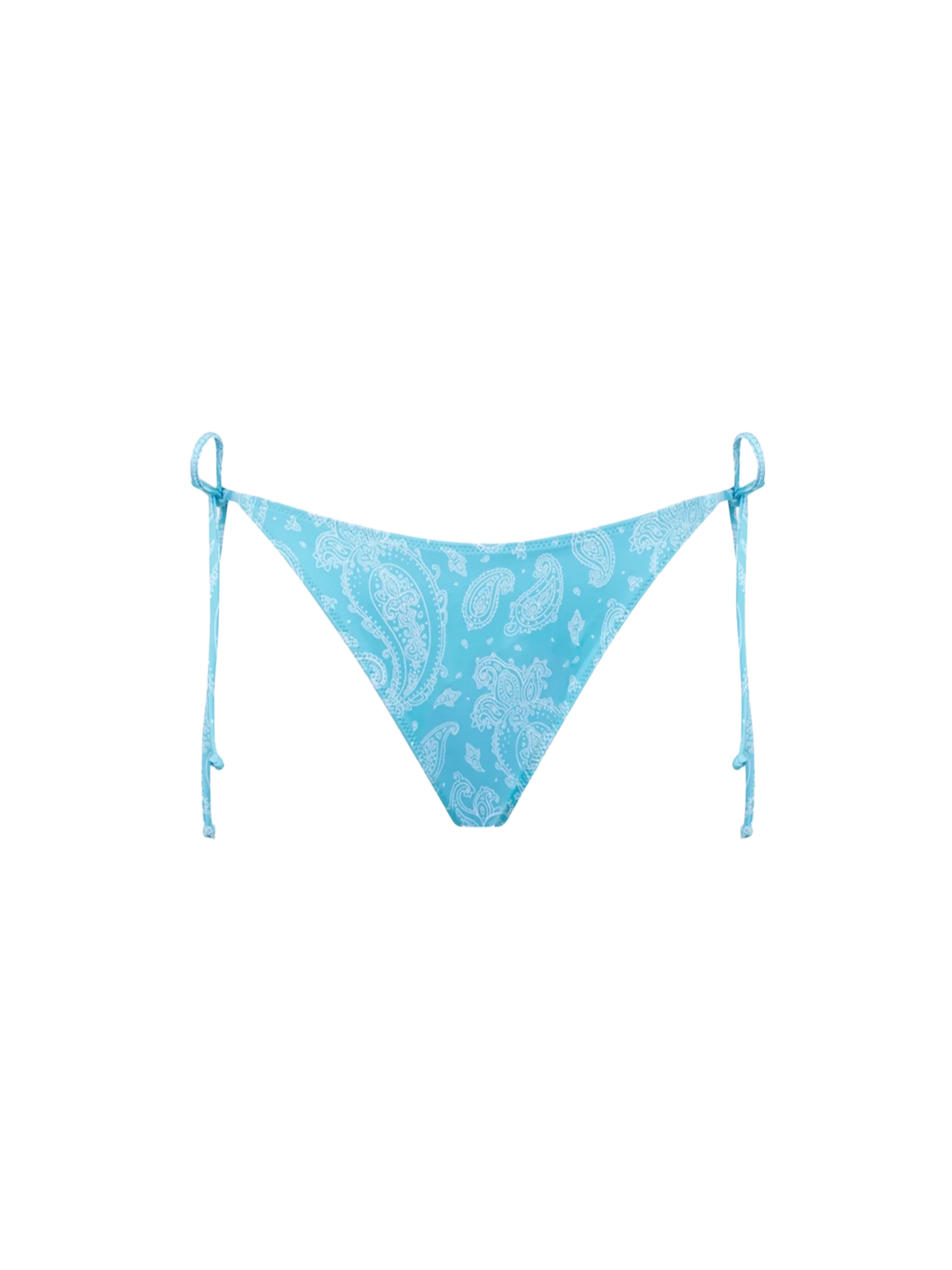 Light blue and white paisley Virgo swim briefs
