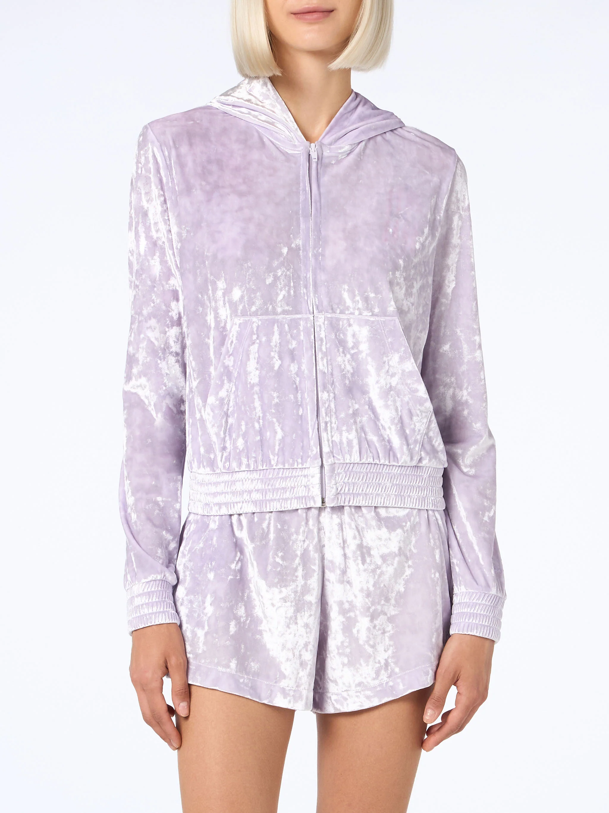 Jasmine lilac chenille zip hoodie - Image 2
