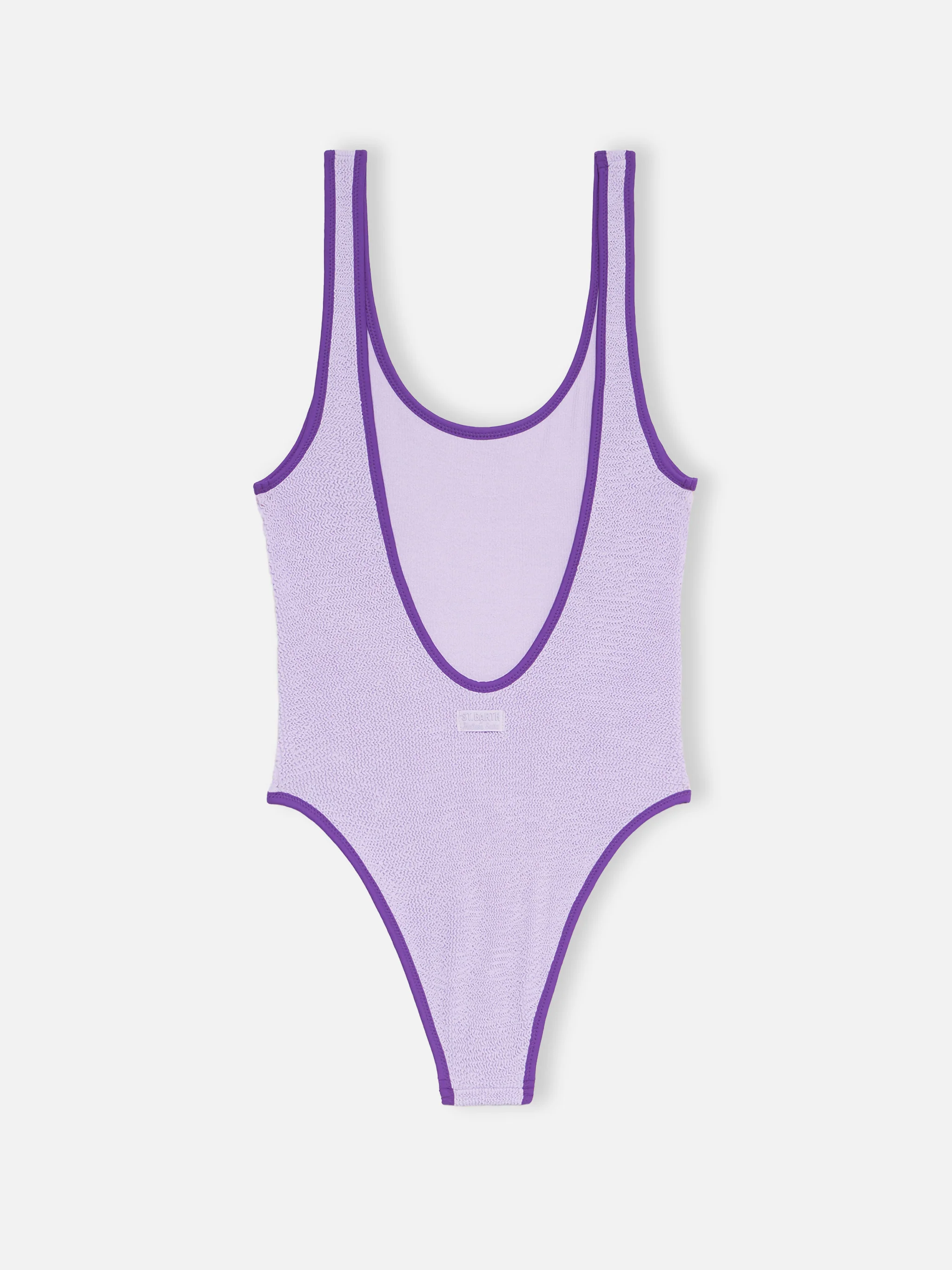Althea lilac crinkle one-piece swimsuit with purple piping | Special Edition - Image 9
