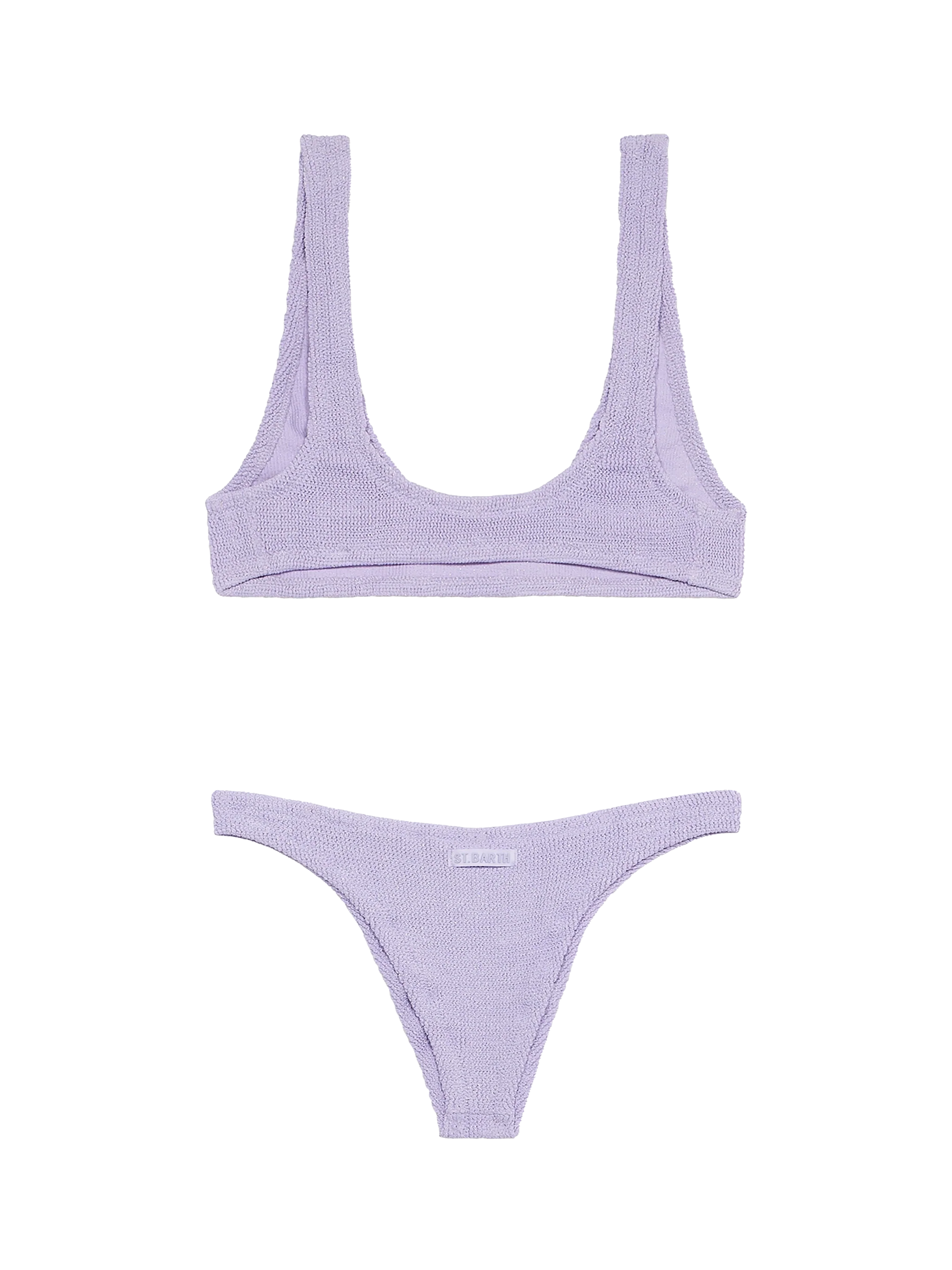 Pamy Naomi lilac lurex crinkle bralette bikini - Image 3