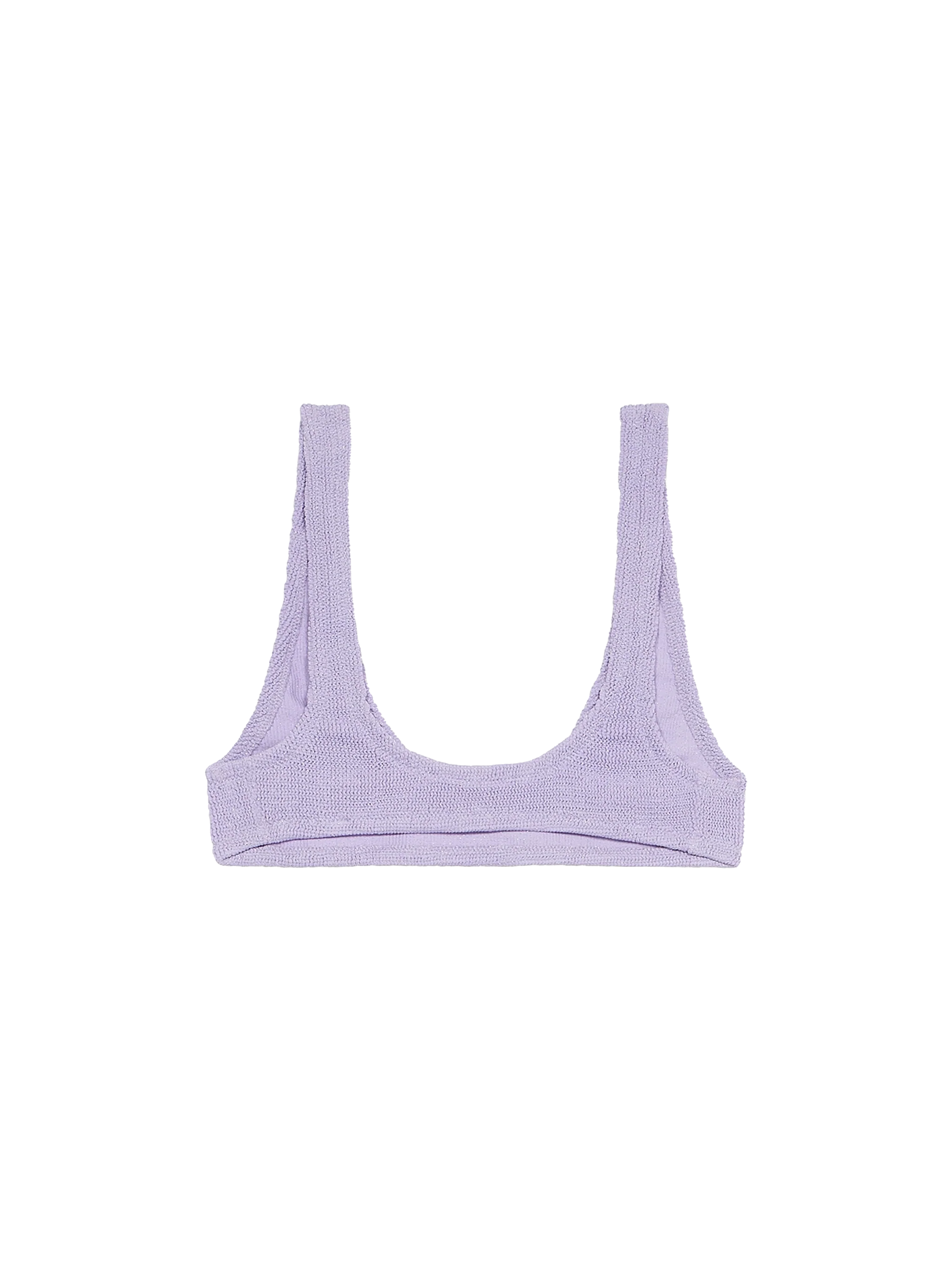 Pamy lilac lurex crinkle bralette bikini top - Image 2