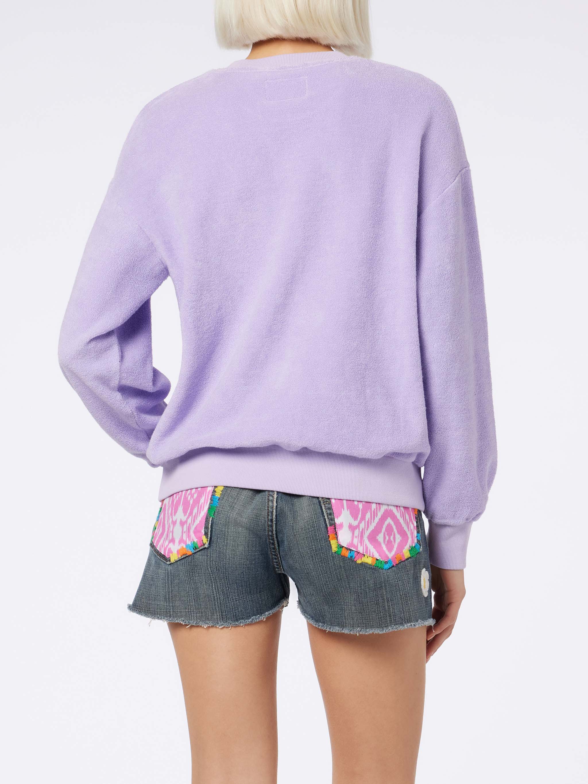 Stardust lilac terry cotton sweatshirt - Image 4