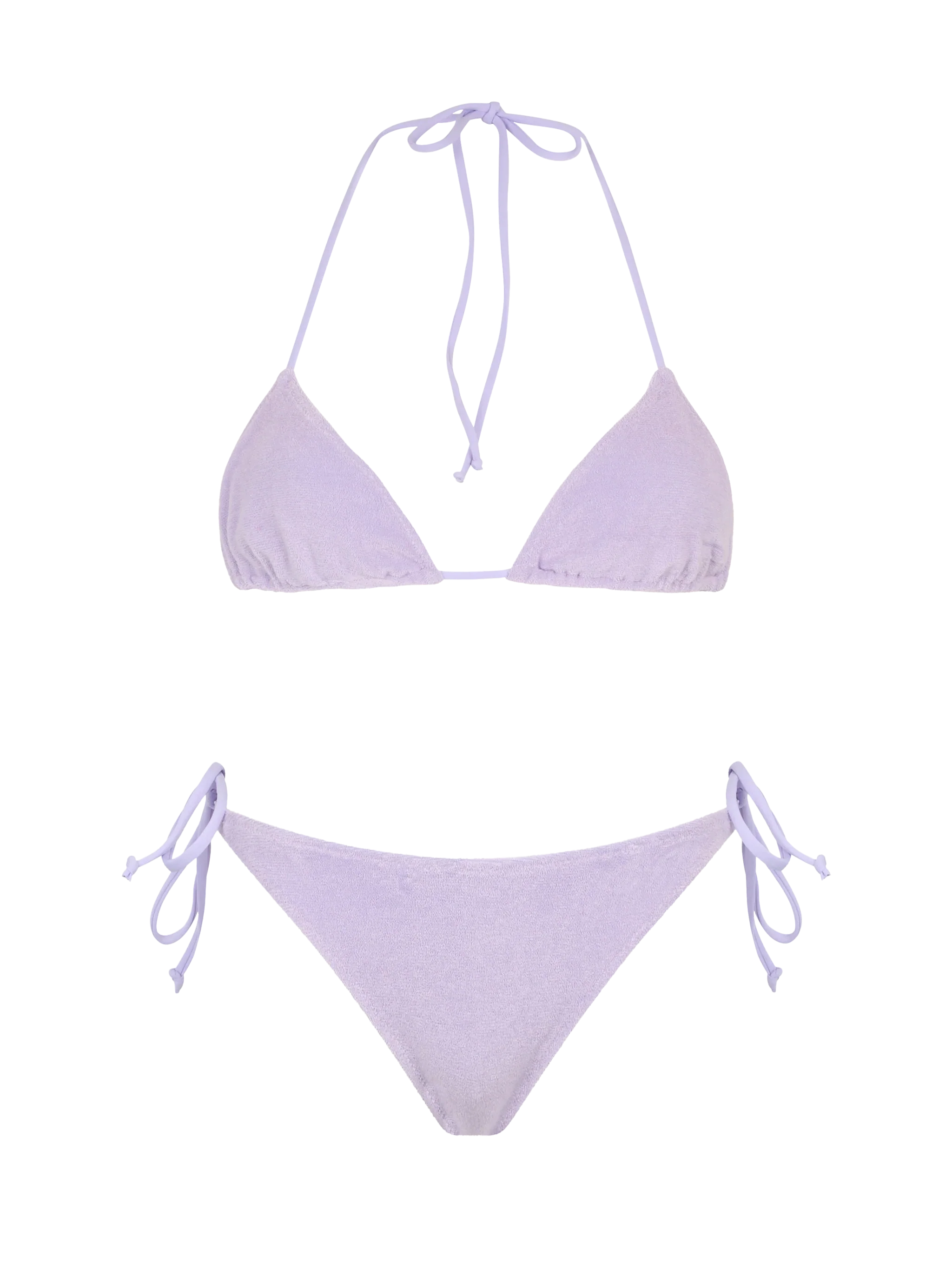 Leah Virgo lilac terry triangle bikini