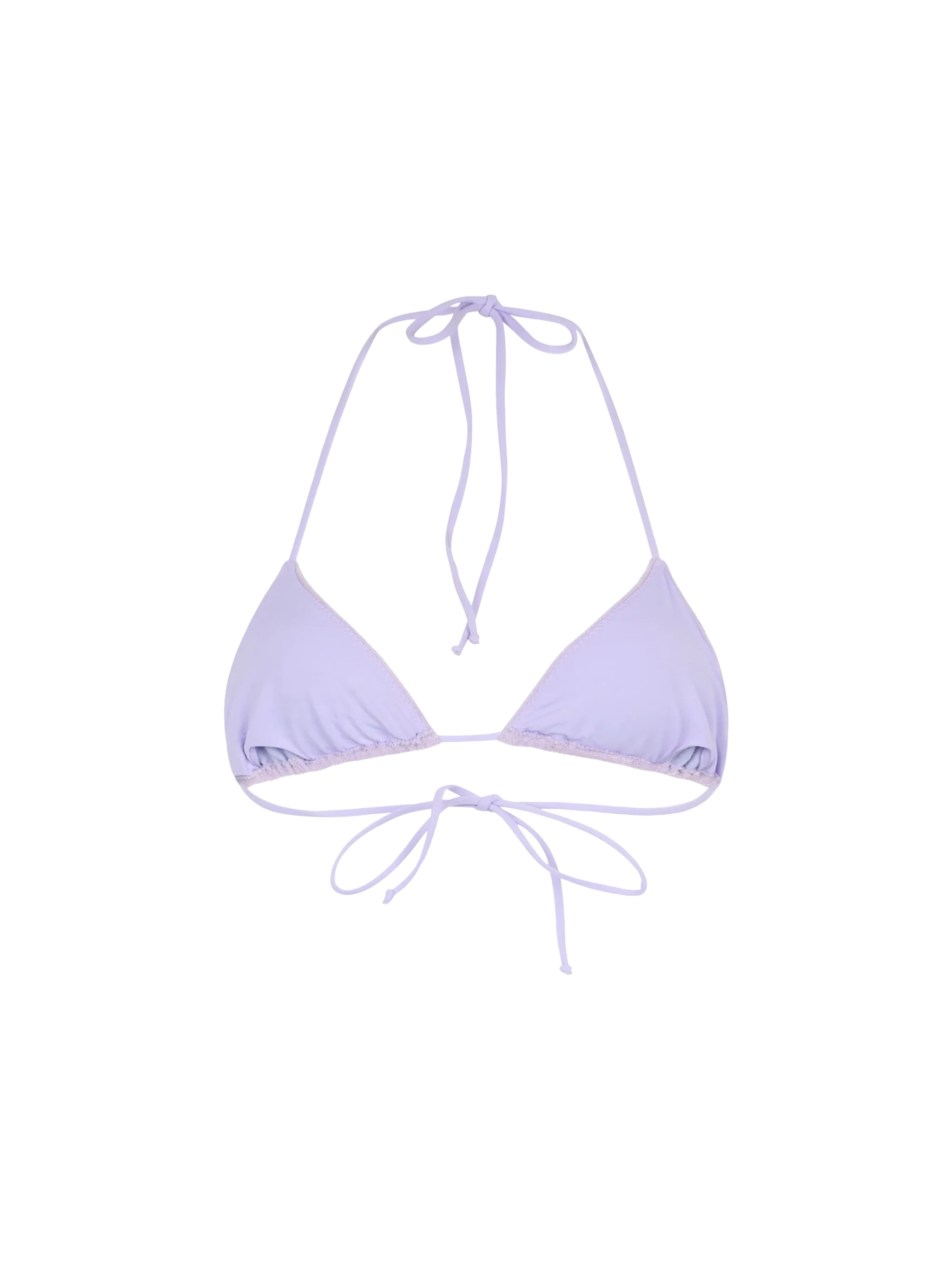 Leah lilac terry triangle bikini top - Image 2