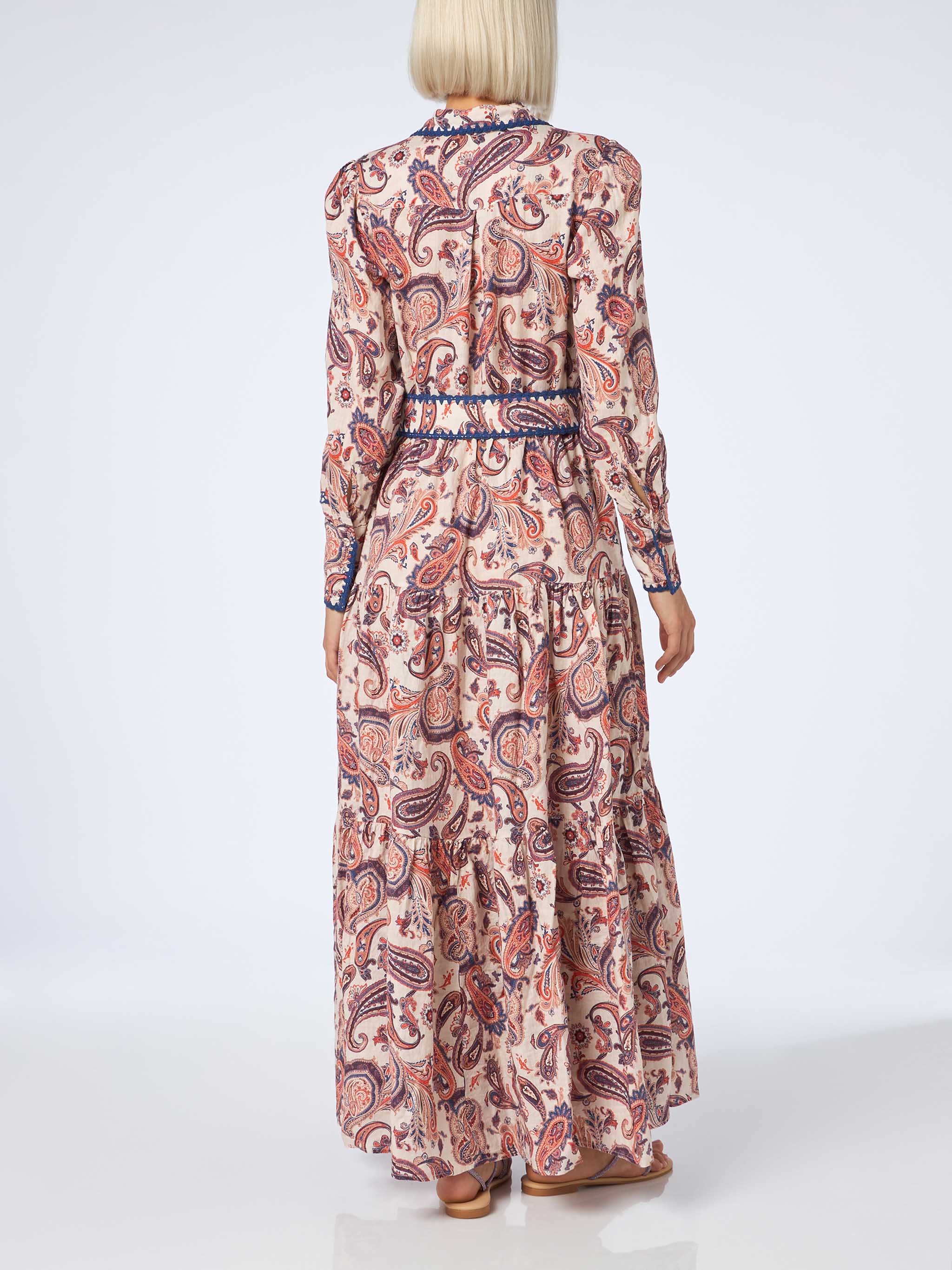 Marbella paisley linen long dress - Image 2