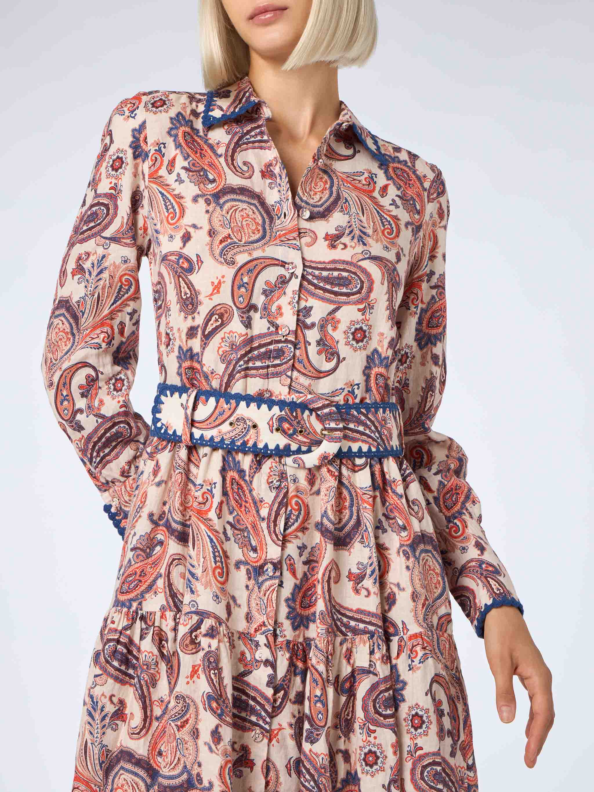 Marbella paisley linen long dress - Image 3