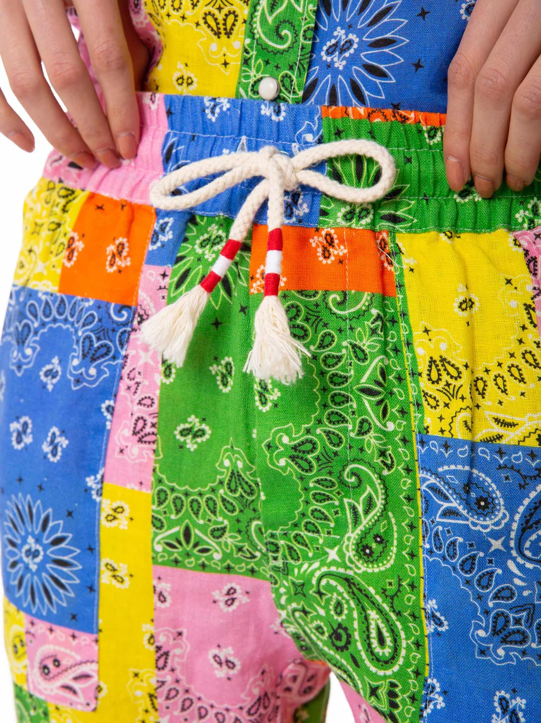 Millie multicolor bandana linen pants - Image 6