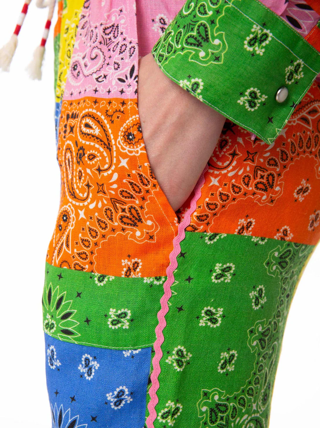 Millie multicolor bandana linen pants - Image 7