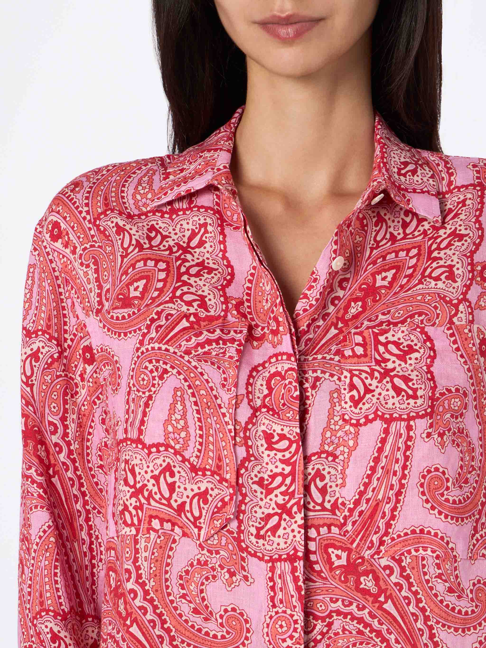 Paisley linen Alodie shirt - Image 3