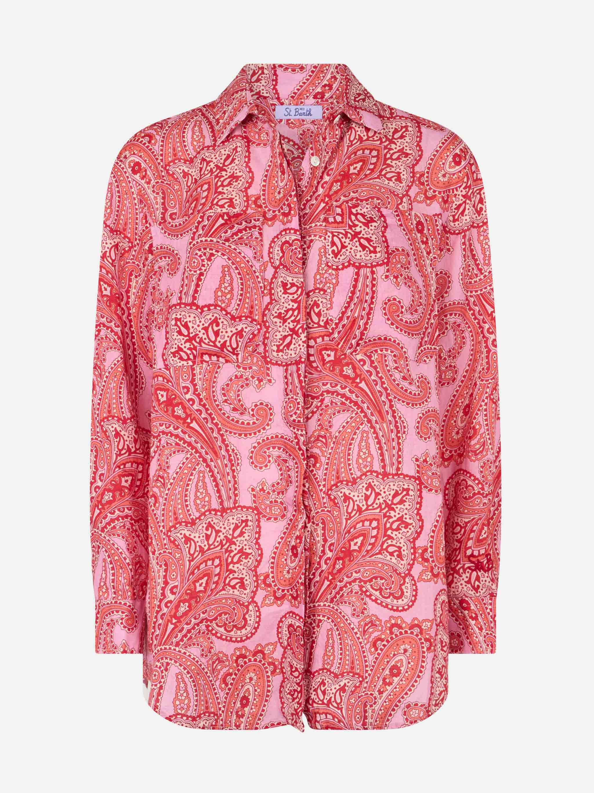 Paisley linen Alodie shirt - Image 4