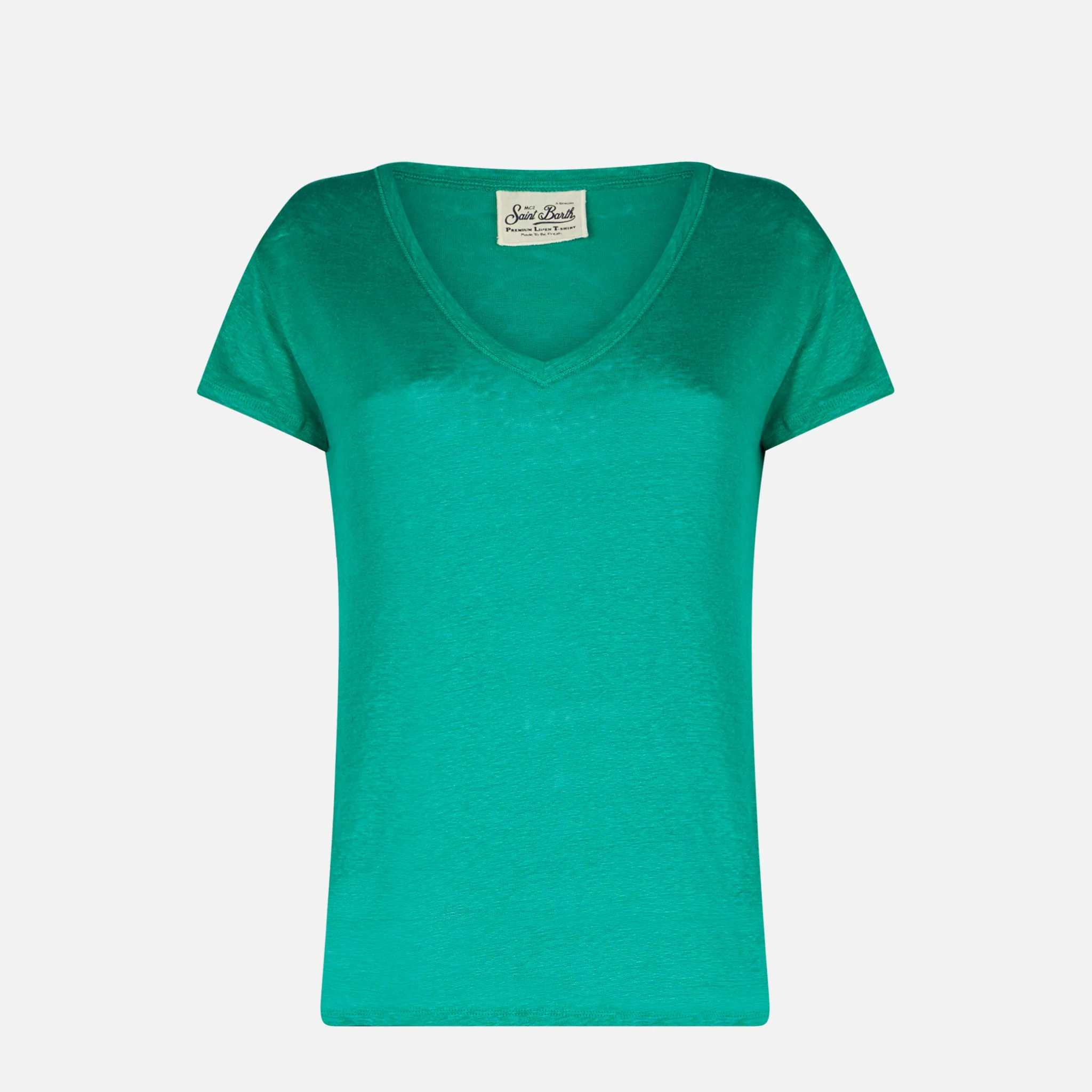Eloise green linen t-shirt - Image 4