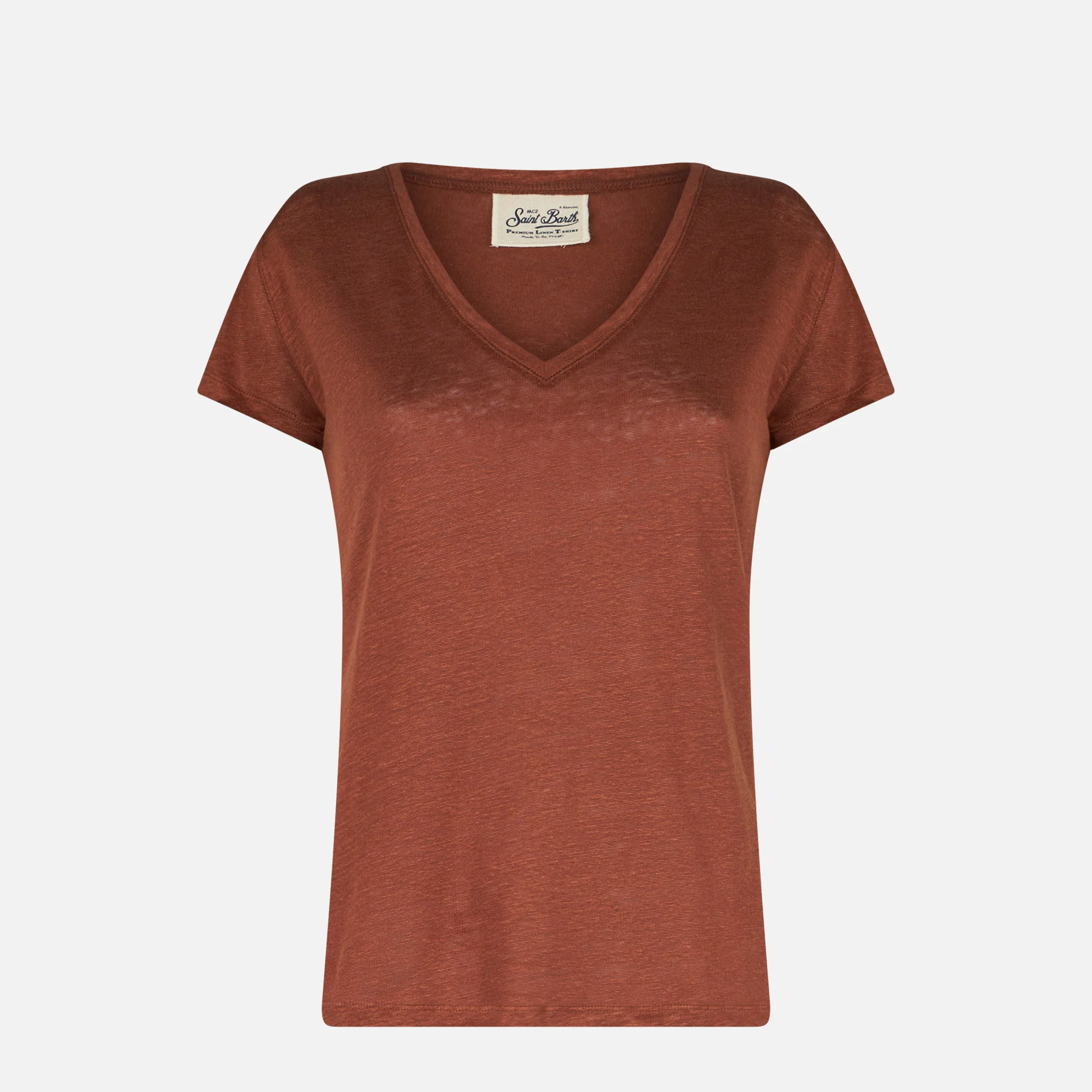 Eloise brown linen t-shirt - Image 4