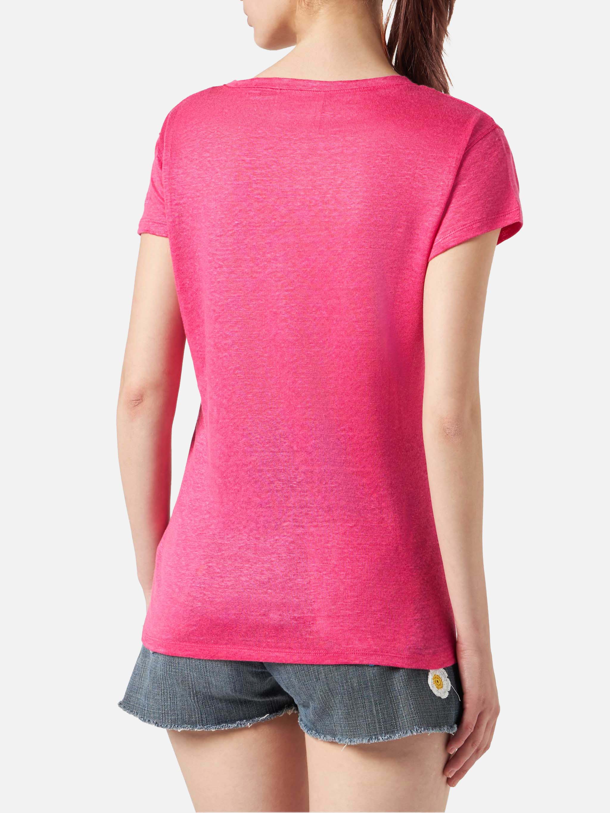 Fuchsia Eloise linen t-shirt - Image 3