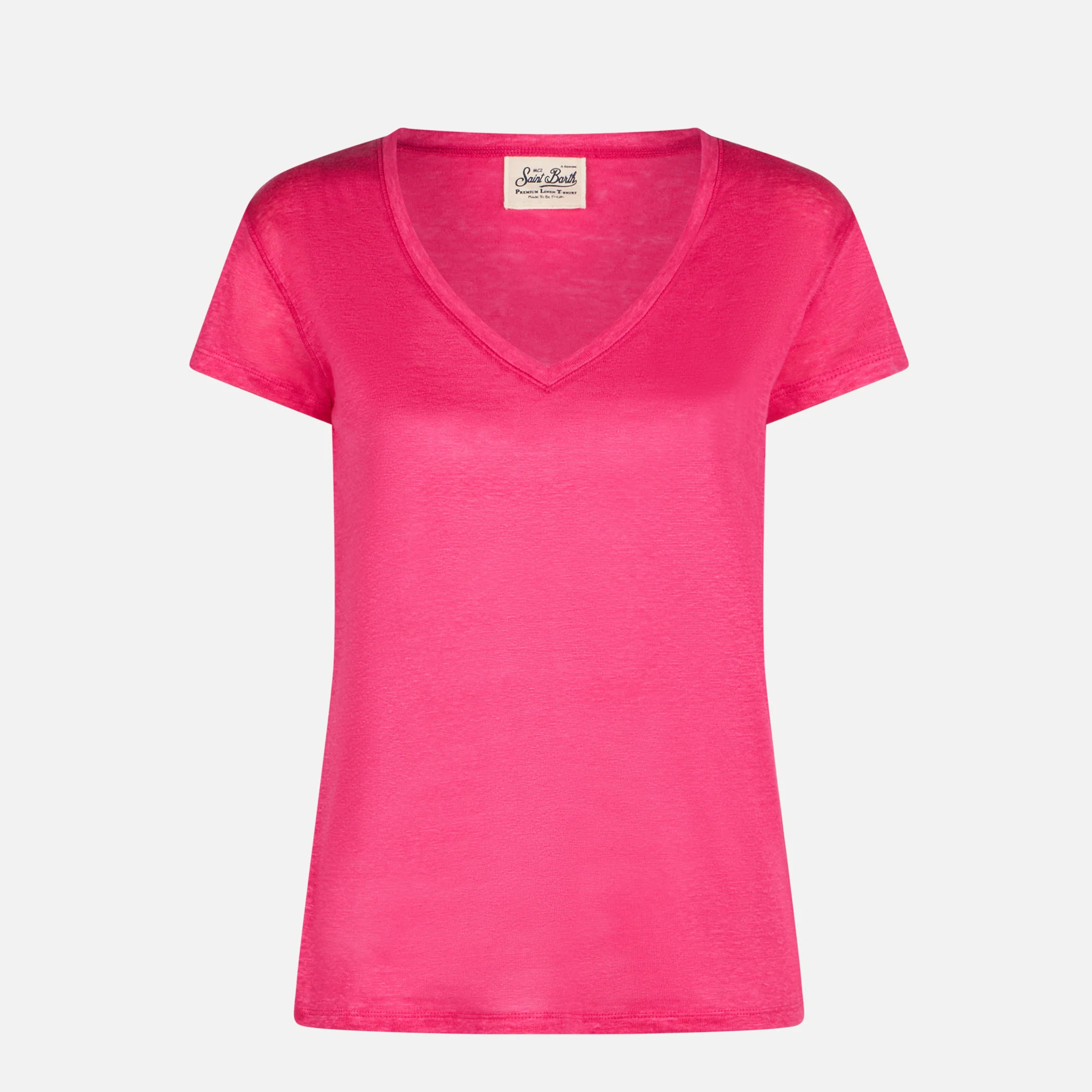 Fuchsia Eloise linen t-shirt - Image 4