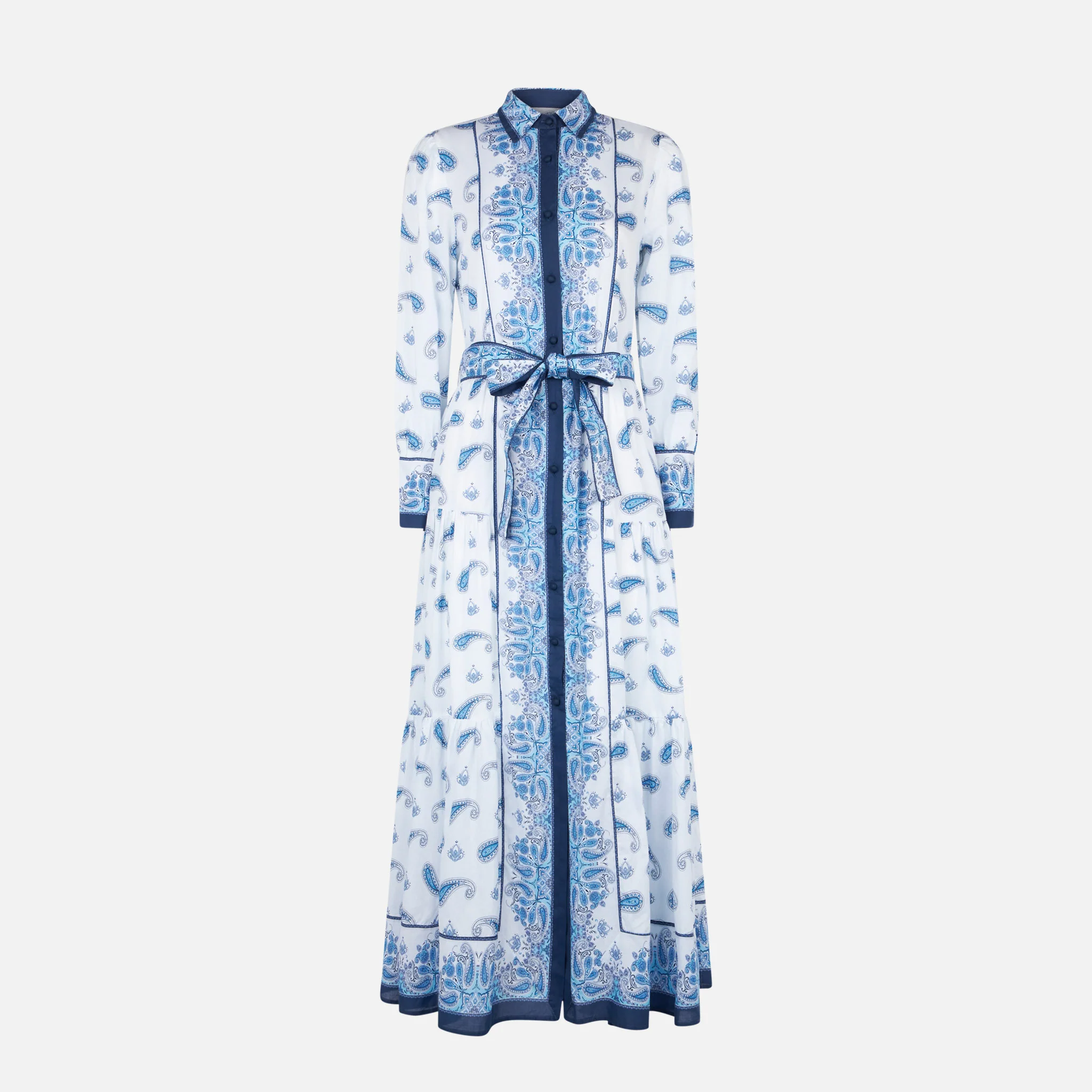 Jensen cotton long dress with paisley print - Image 4