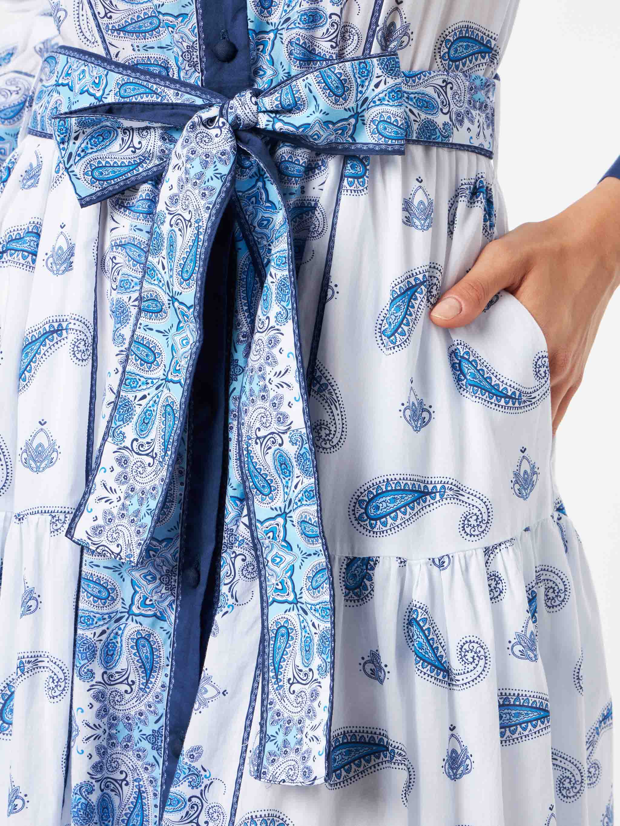 Blue paisley Jensen cotton dress - Image 3