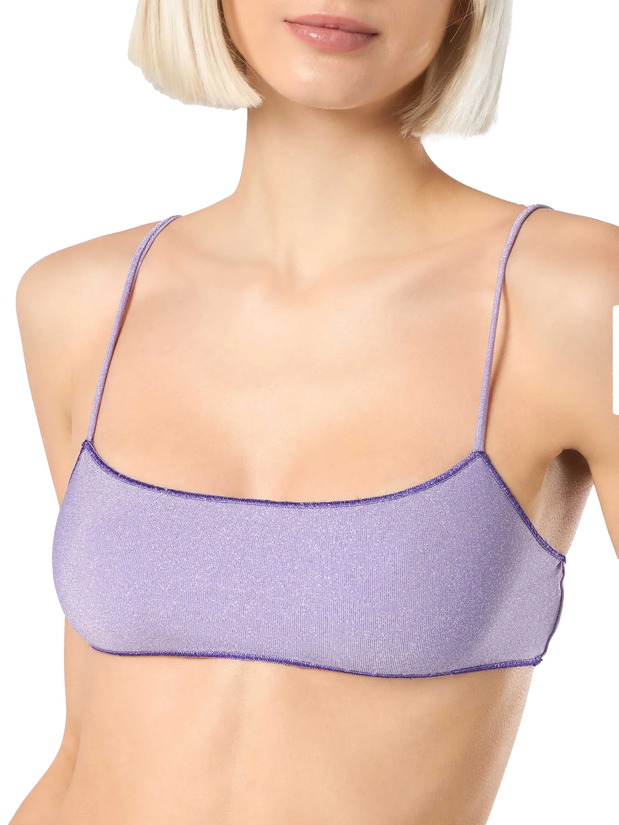 Lilac Sadie lurex bralette bikini top - Image 3