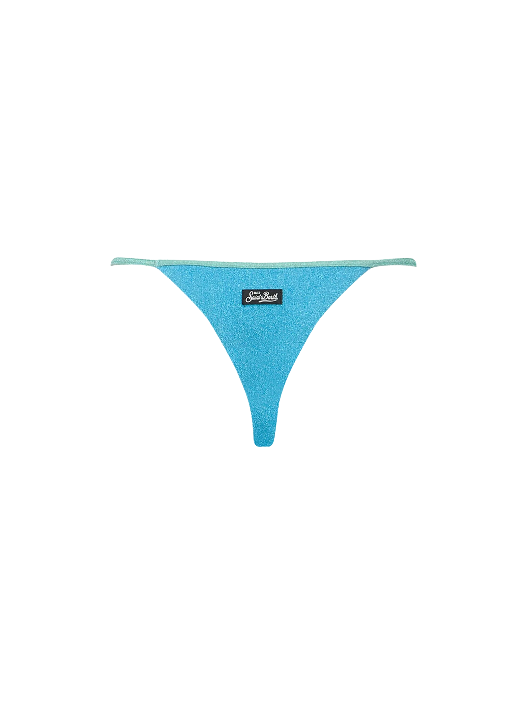 Turquoise lurex Jodene swim briefs - Image 2