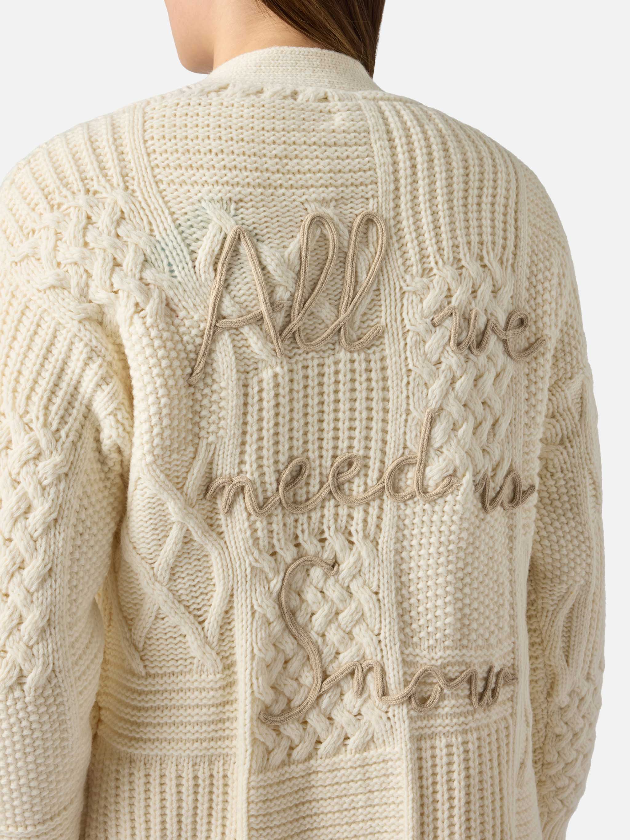 Maxi cardigan Daba with embroidery and belt - Image 5