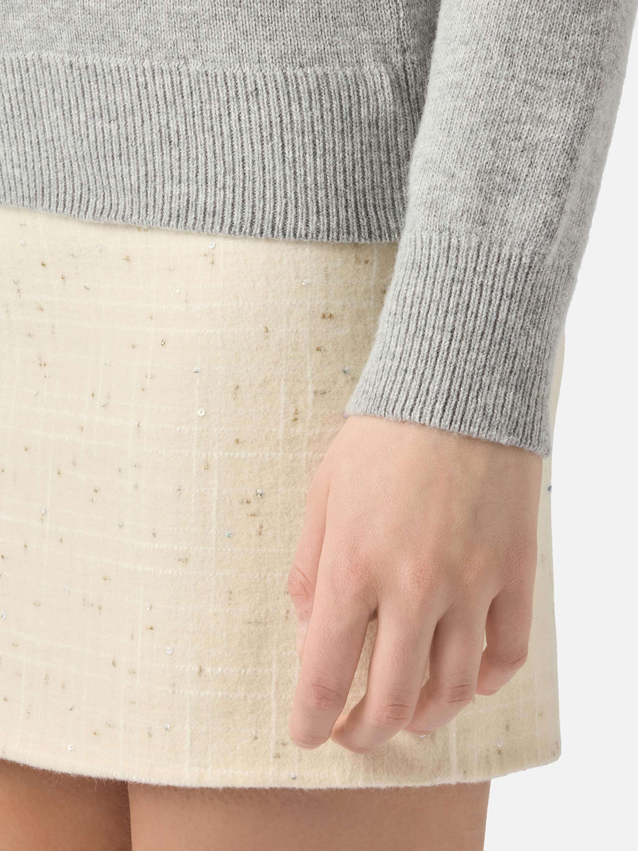 Mélange grey turtleneck Moody in BLENDED CASHMERE - Image 4
