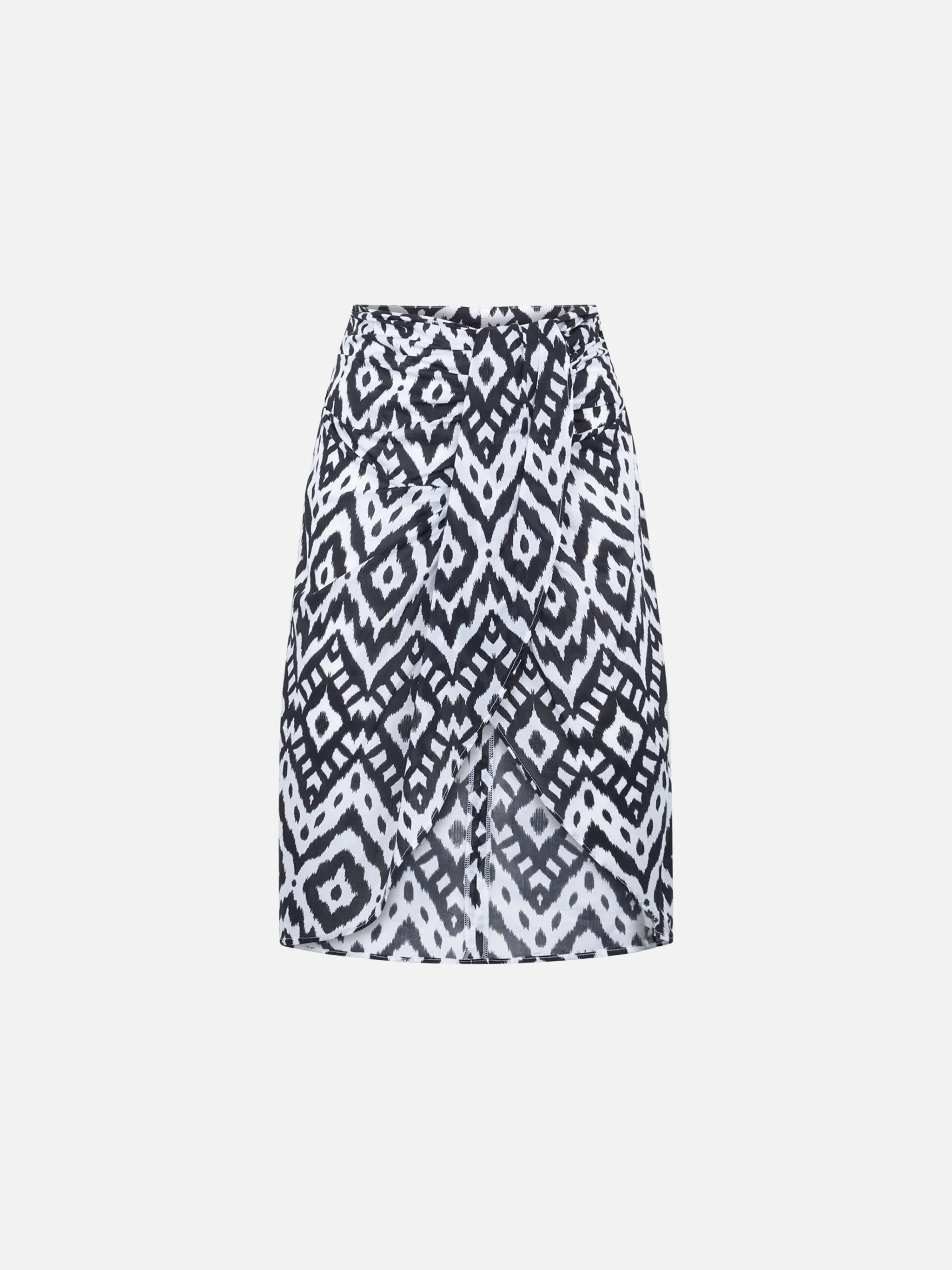 Amanda black and white ikat midi skirt - Image 4