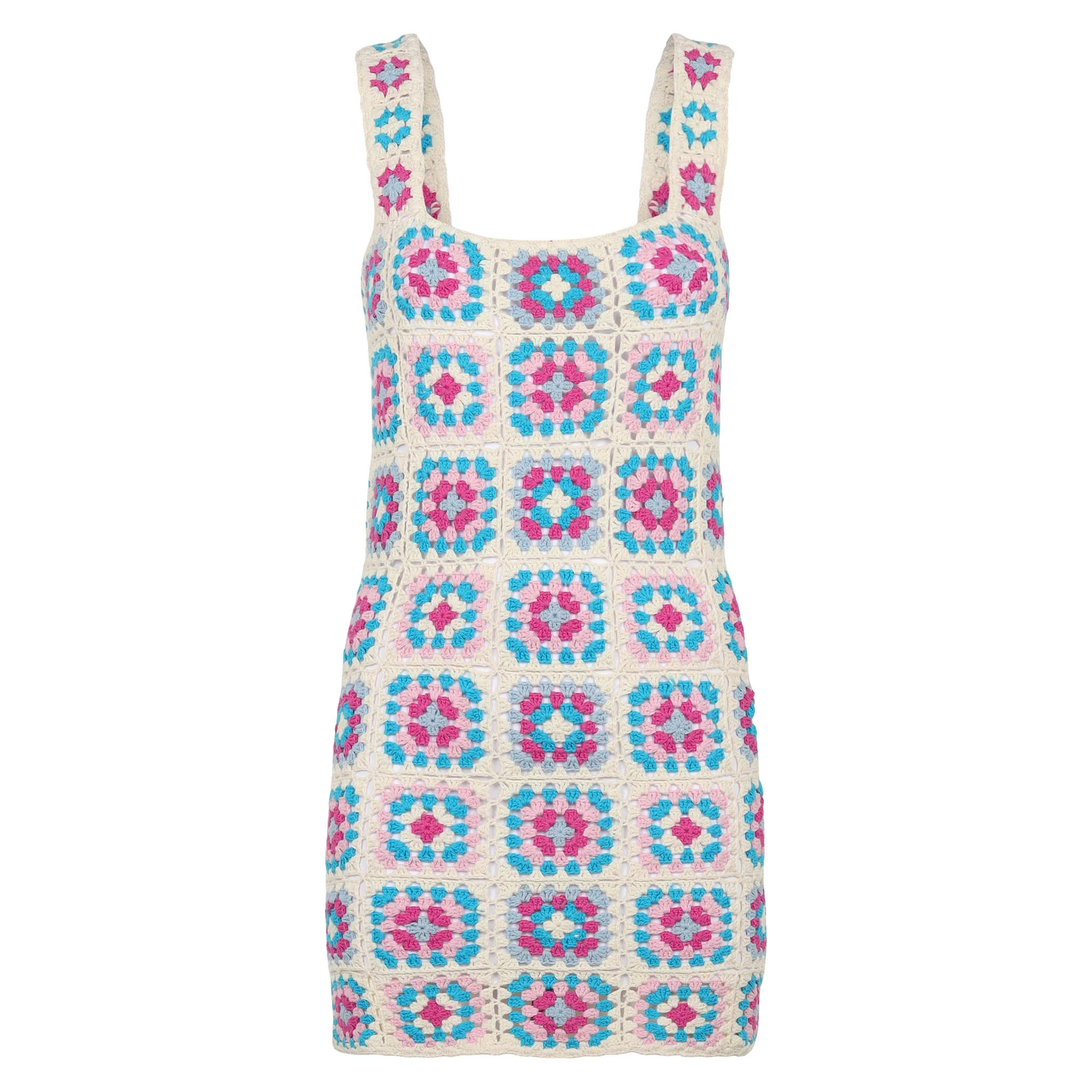 Multicolor Jaisal crochet cotton dress - Image 4