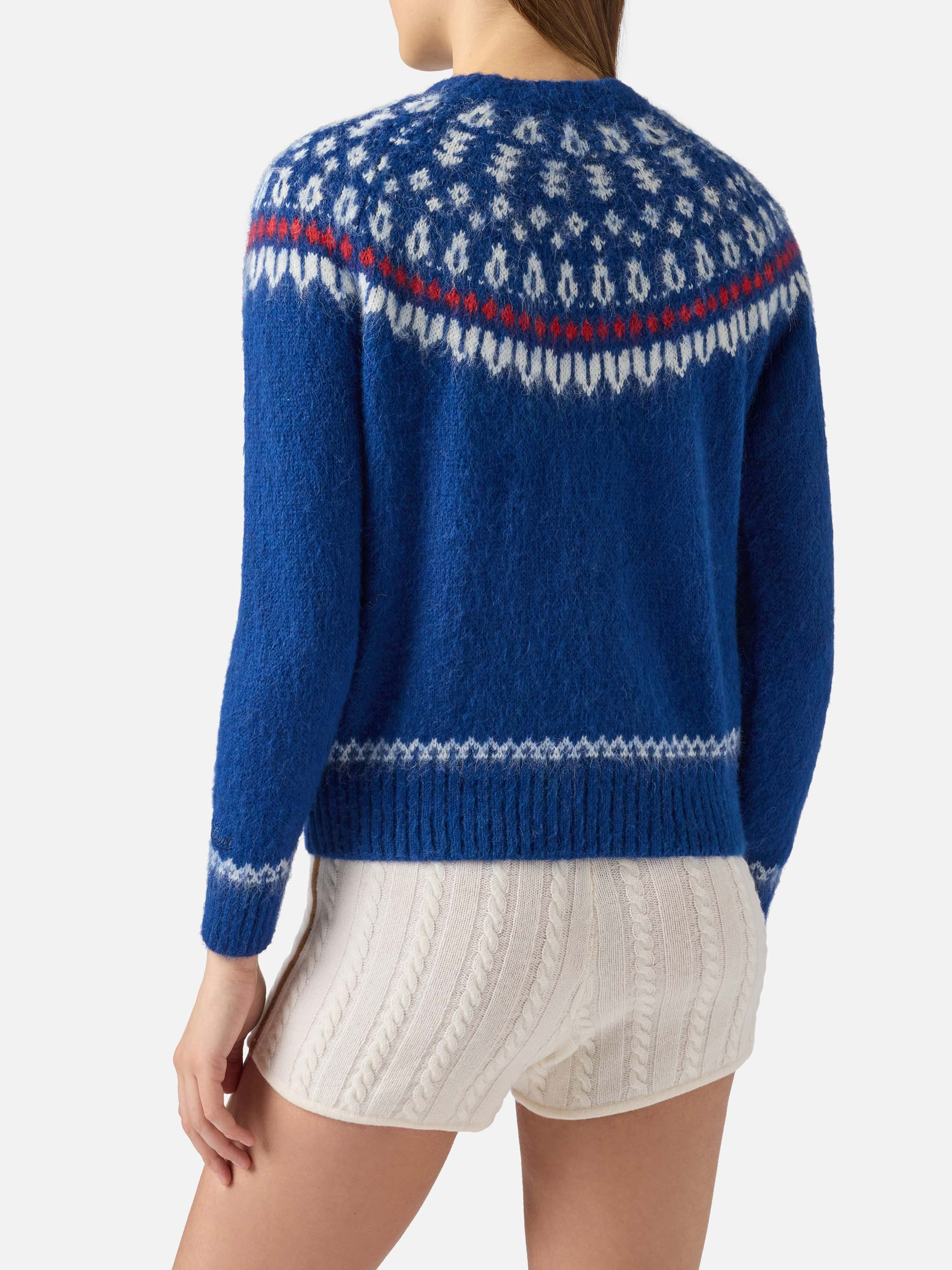 Blue New Queen Nordic Soft jacquard sweater - Image 3