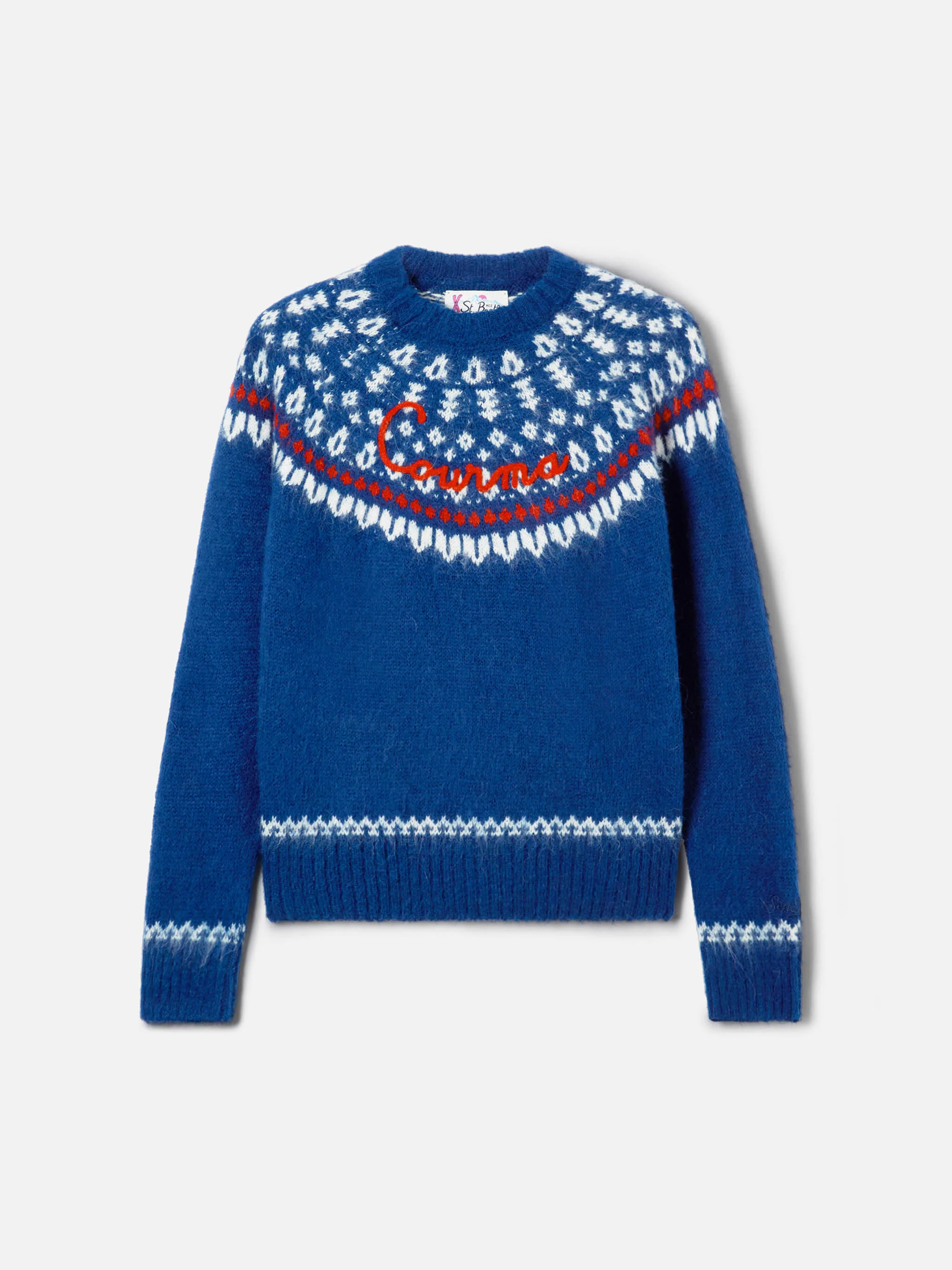 Blue New Queen Nordic Soft jacquard sweater - Image 5