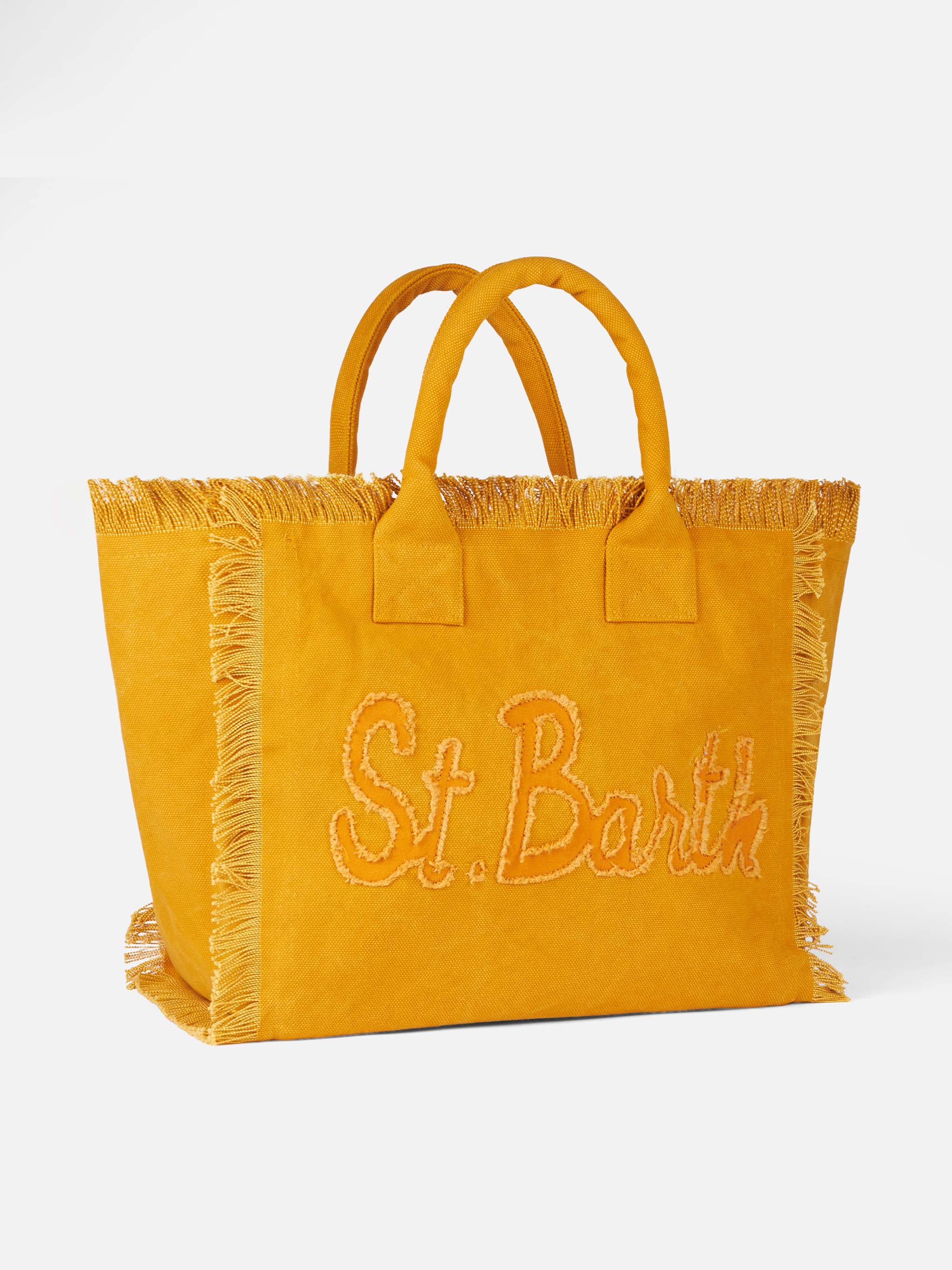 Vanity ochre canvas shoulder bag - Image 3