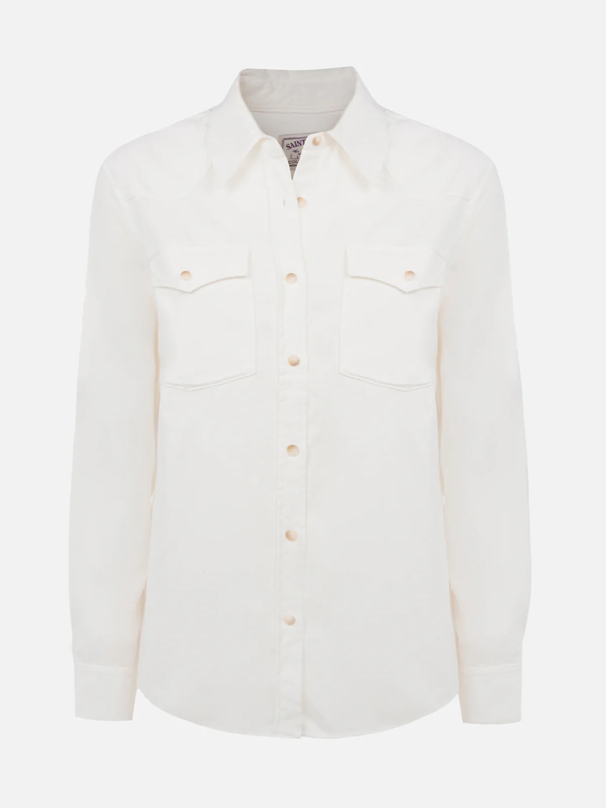 Deer off-white corduroy shirt with rhinestone logo - Image 4