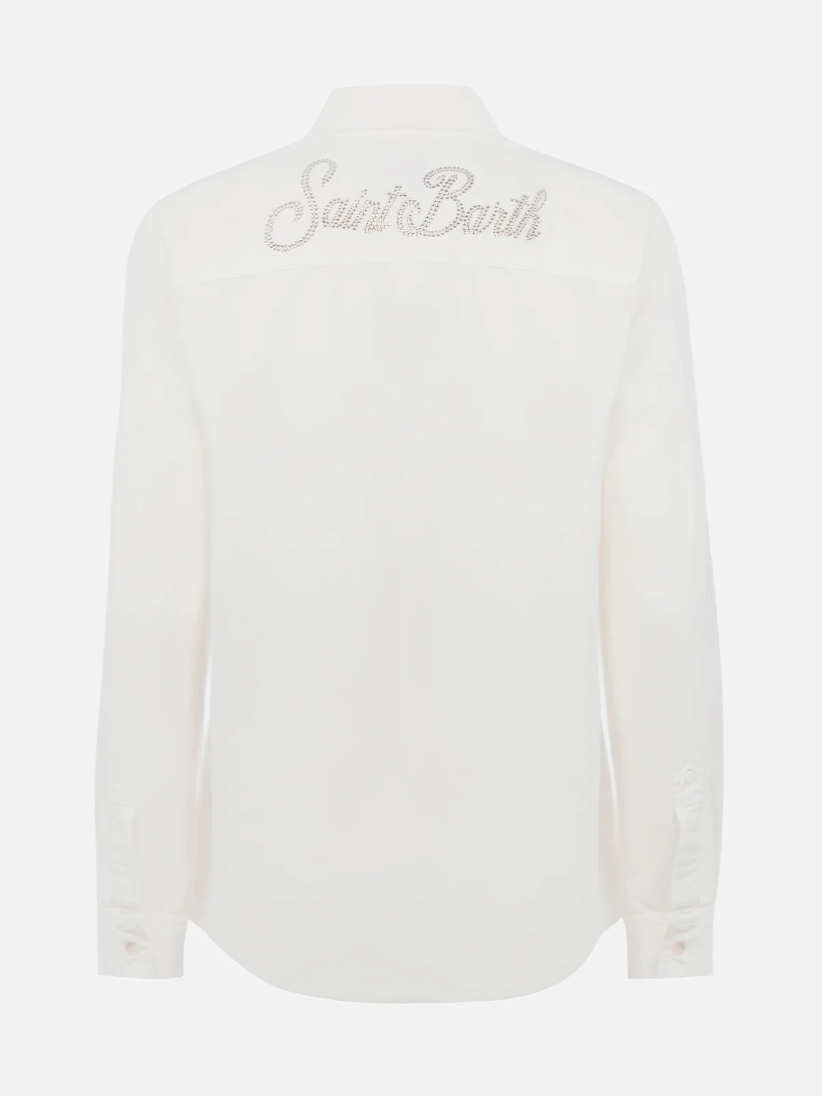 Deer off-white corduroy shirt with rhinestone logo - Image 5