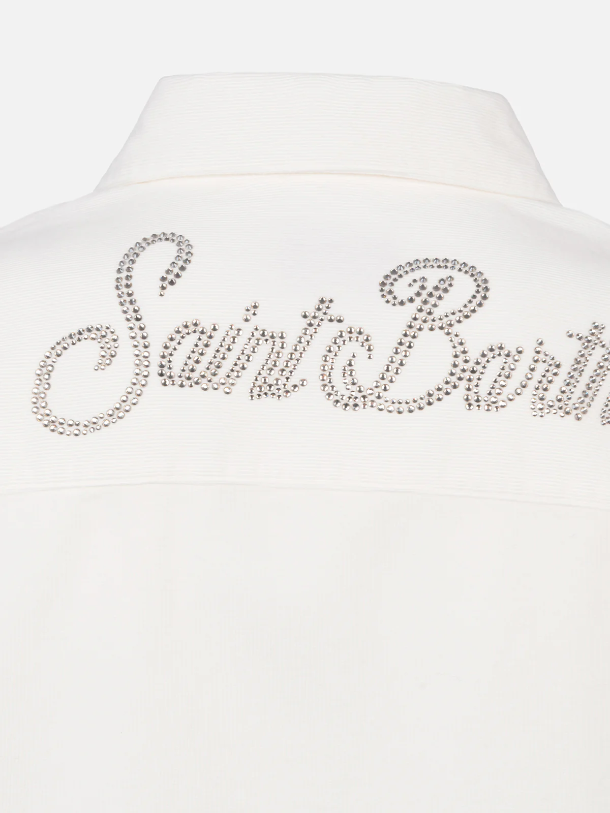 Deer off-white corduroy shirt with rhinestone logo - Image 6