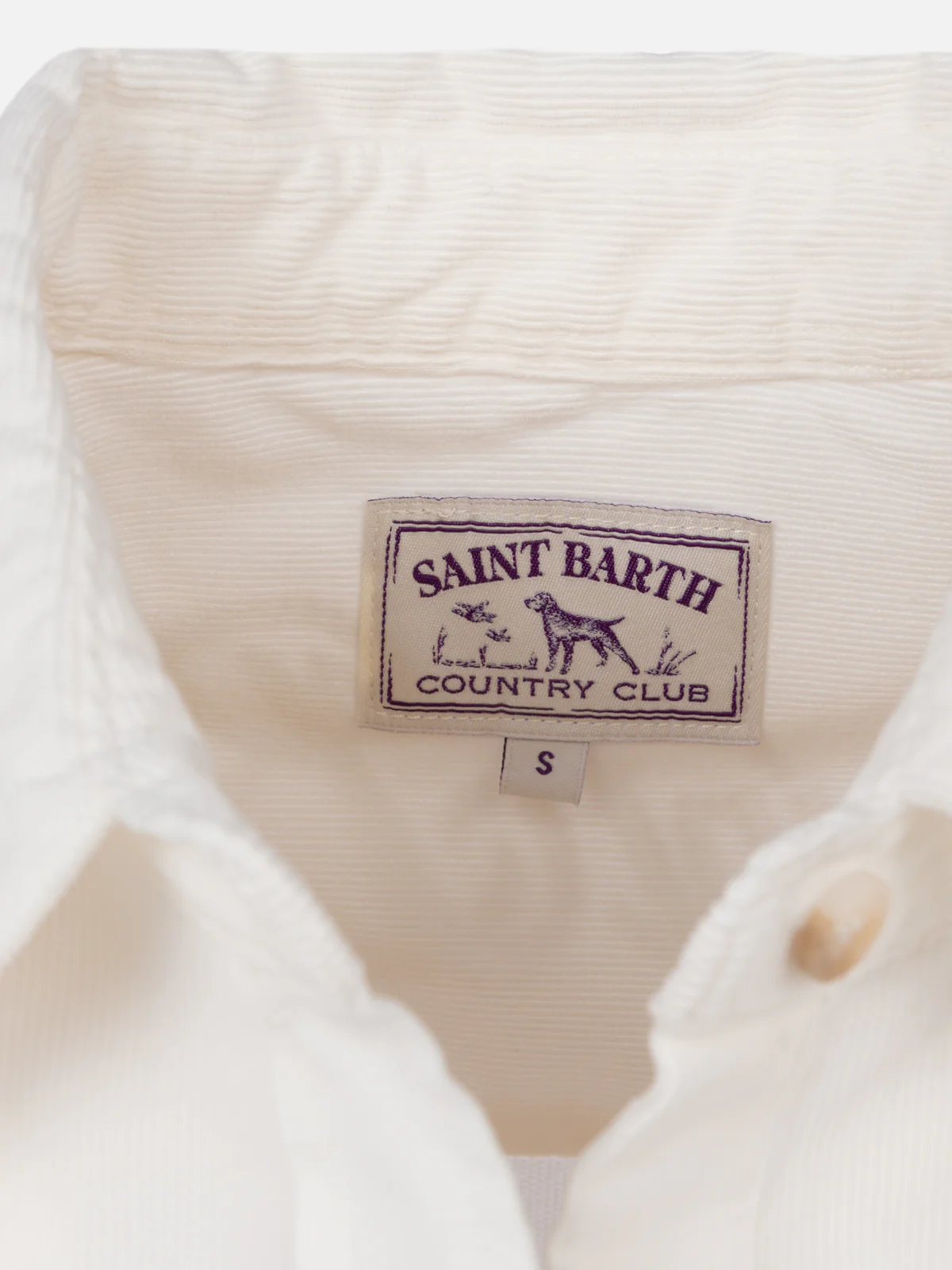Deer off-white corduroy shirt with rhinestone logo - Image 7