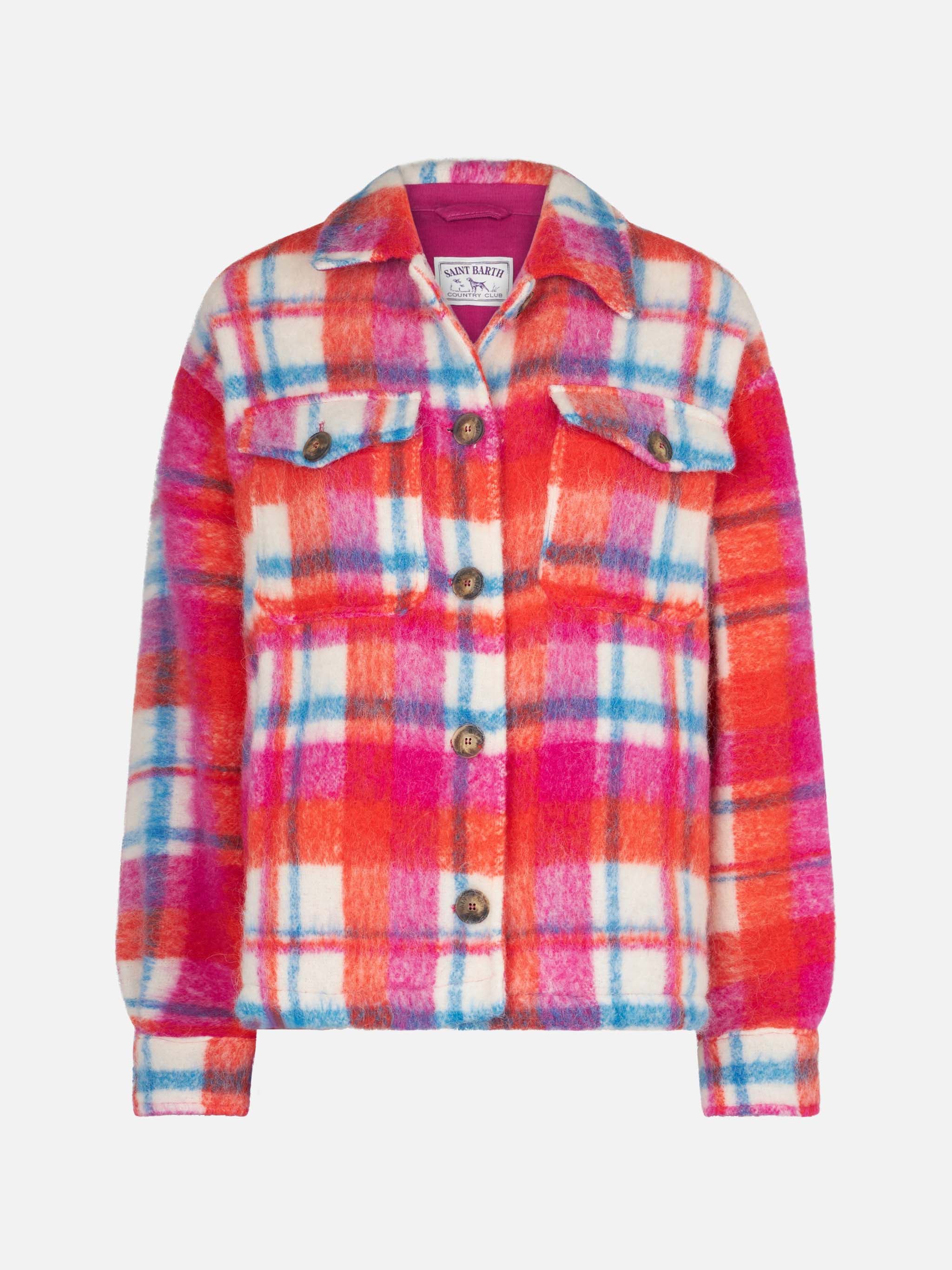Marceline tartan overshirt jacket with fringes - Image 4