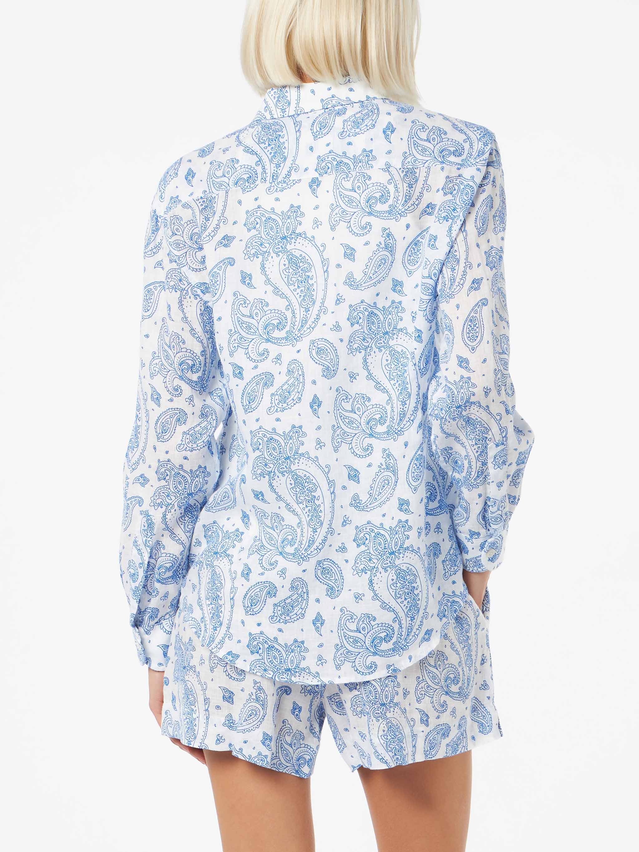 Meredith paisley linen shirt - Image 2