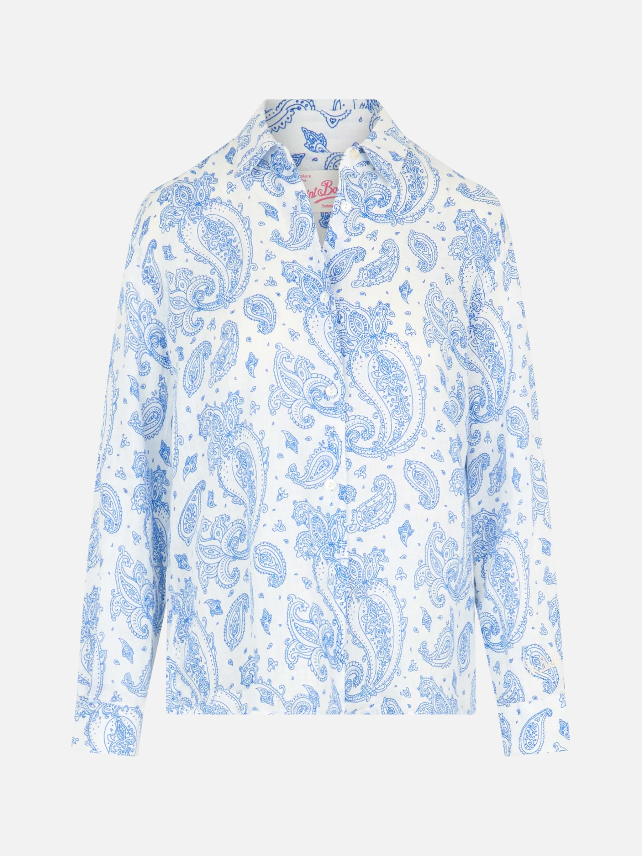 Meredith paisley linen shirt - Image 4