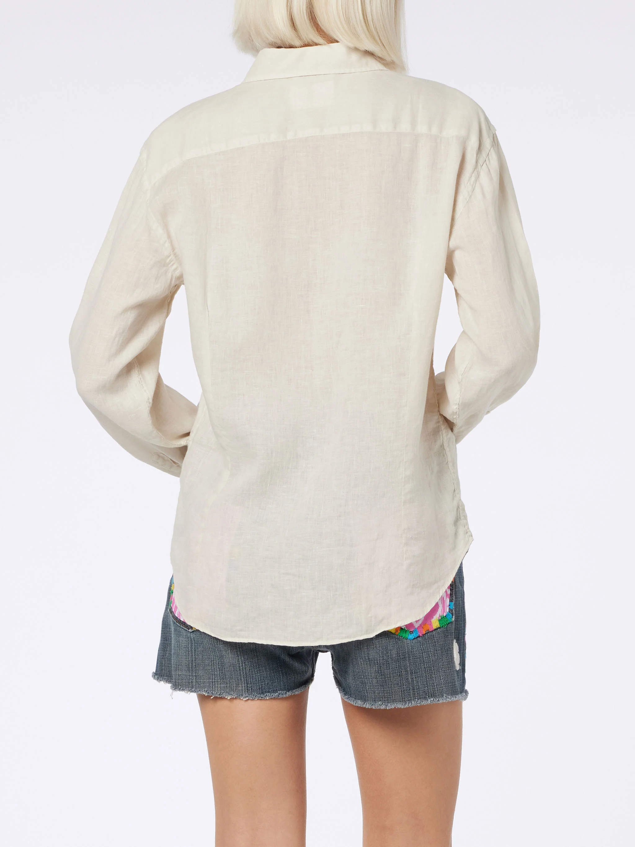 Cream Meredith linen shirt - Image 3