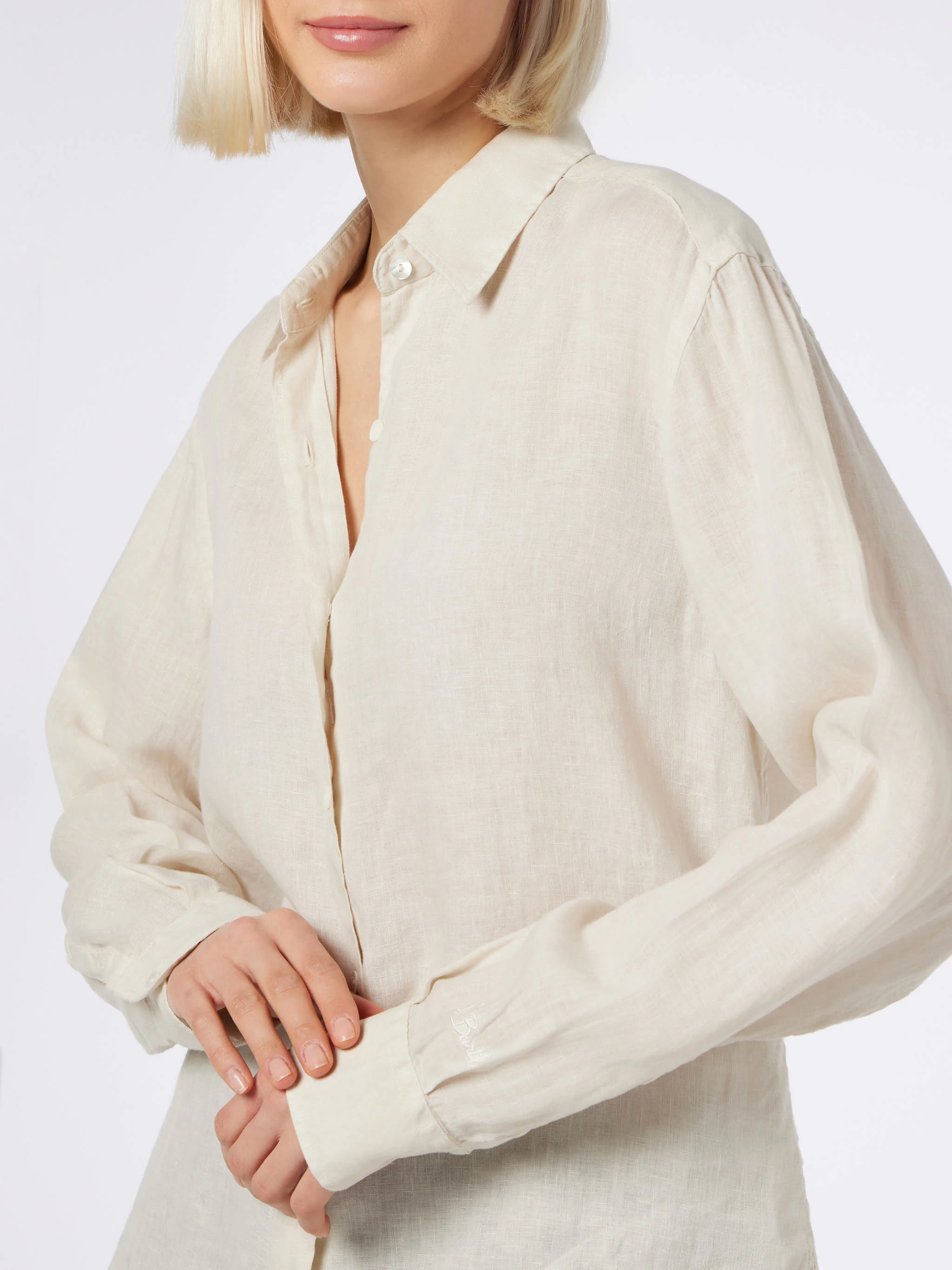 Cream Meredith linen shirt - Image 4