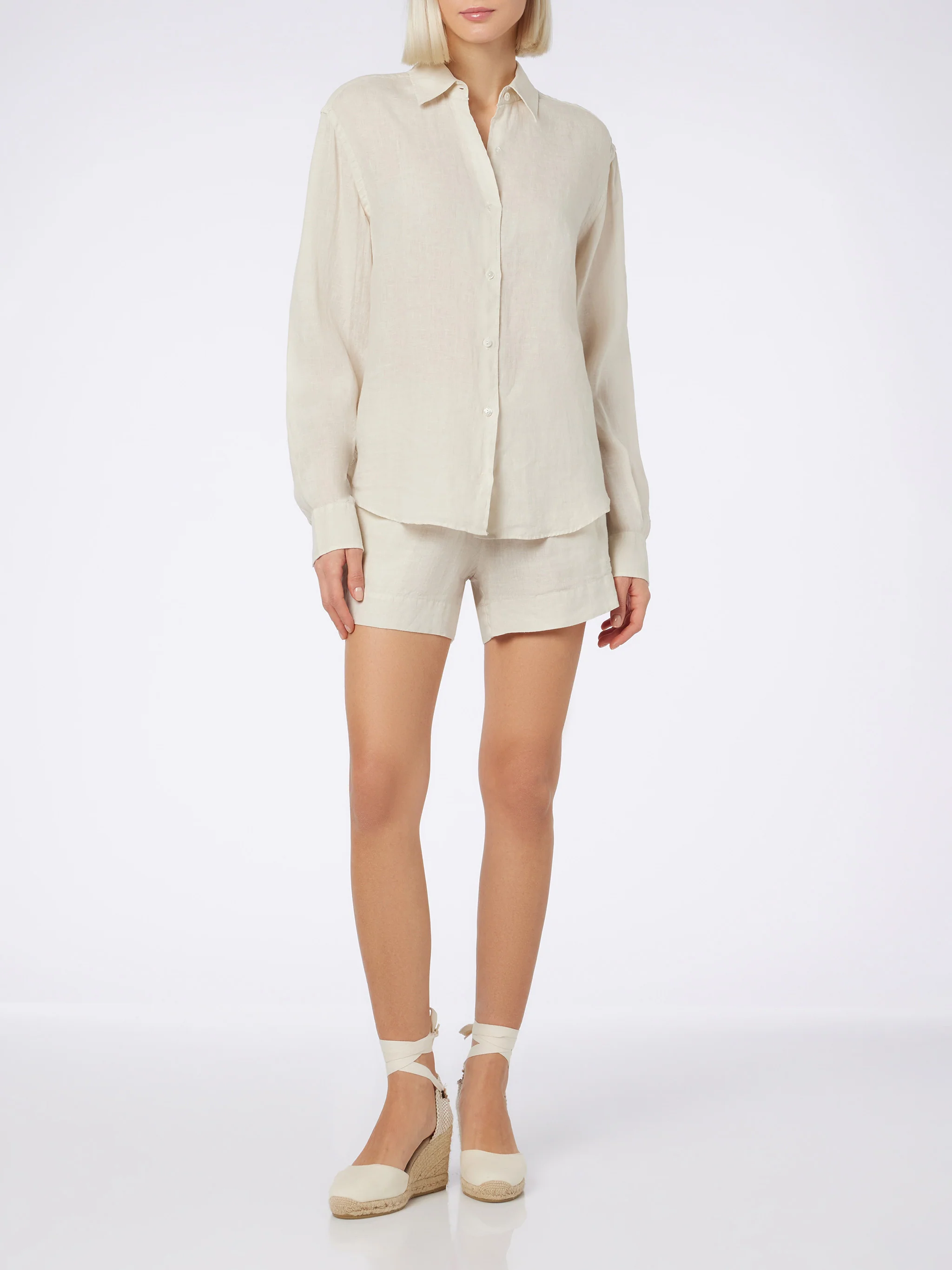 Cream Meredith linen shirt - Image 6