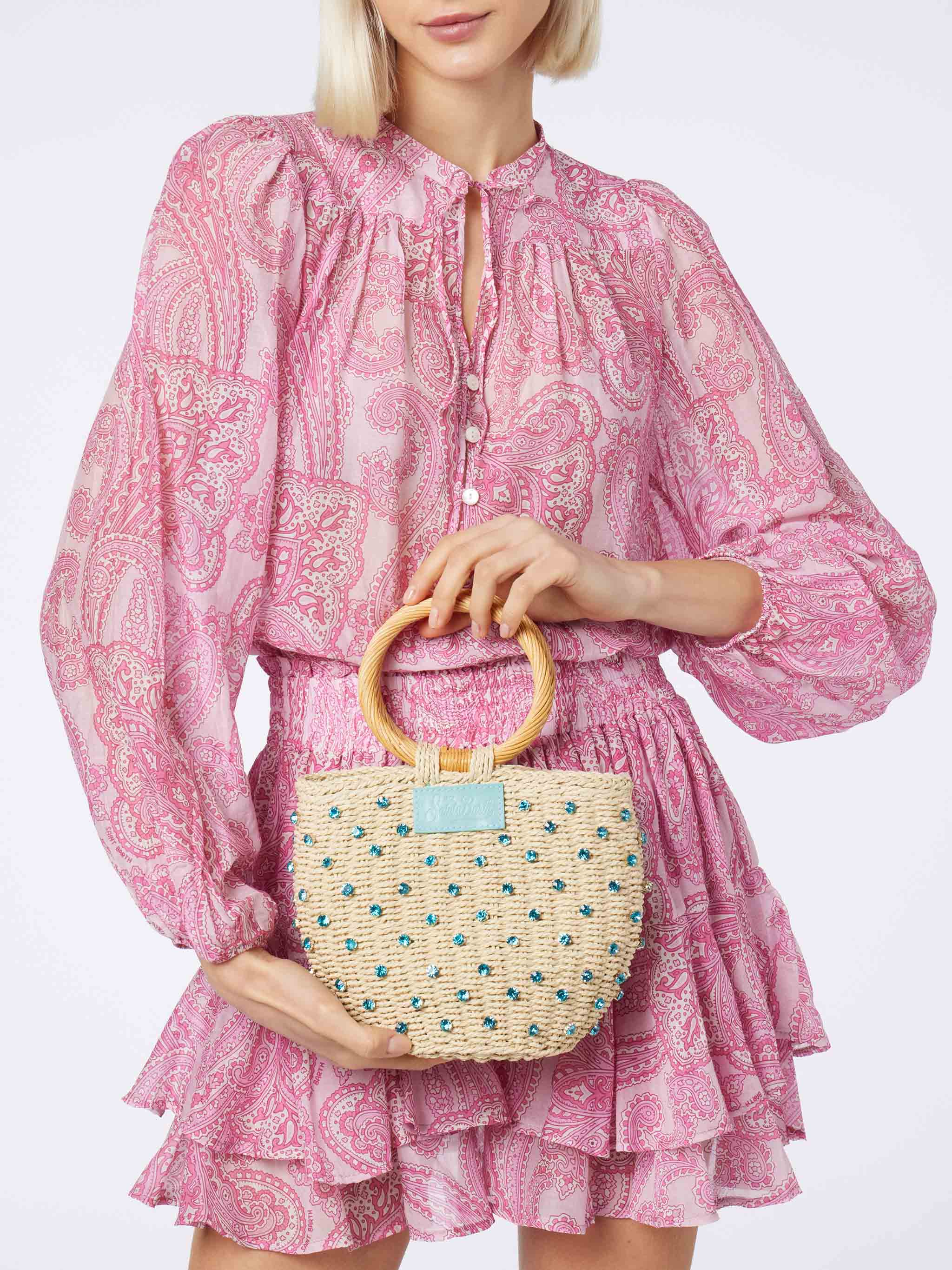 Eivissa paisley silk voile mini skirt - Image 5