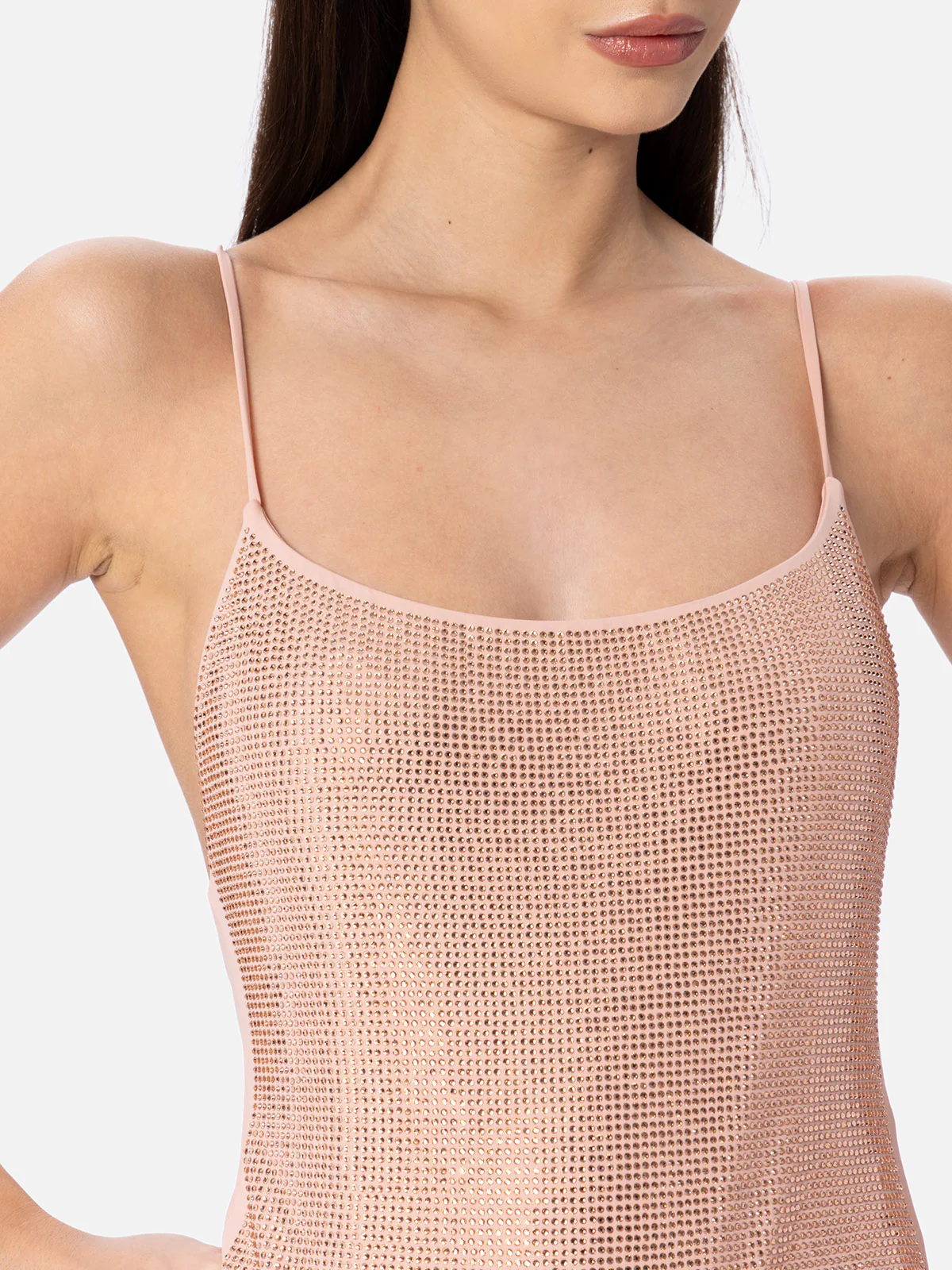 Rose gold rhinestones Cecille one-piece swimsuit - Image 4
