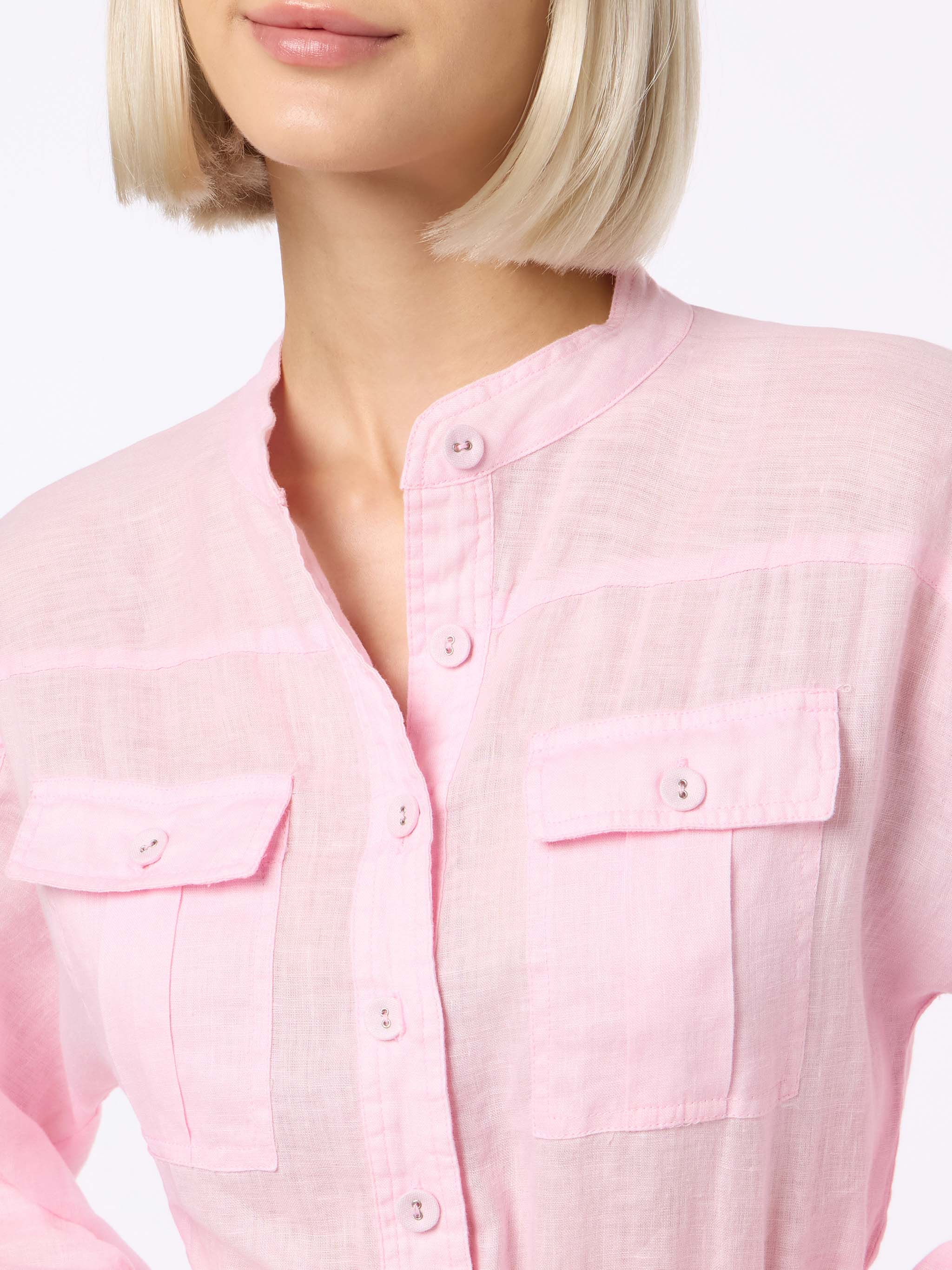 Hanniel pink linen playsuit - Image 3