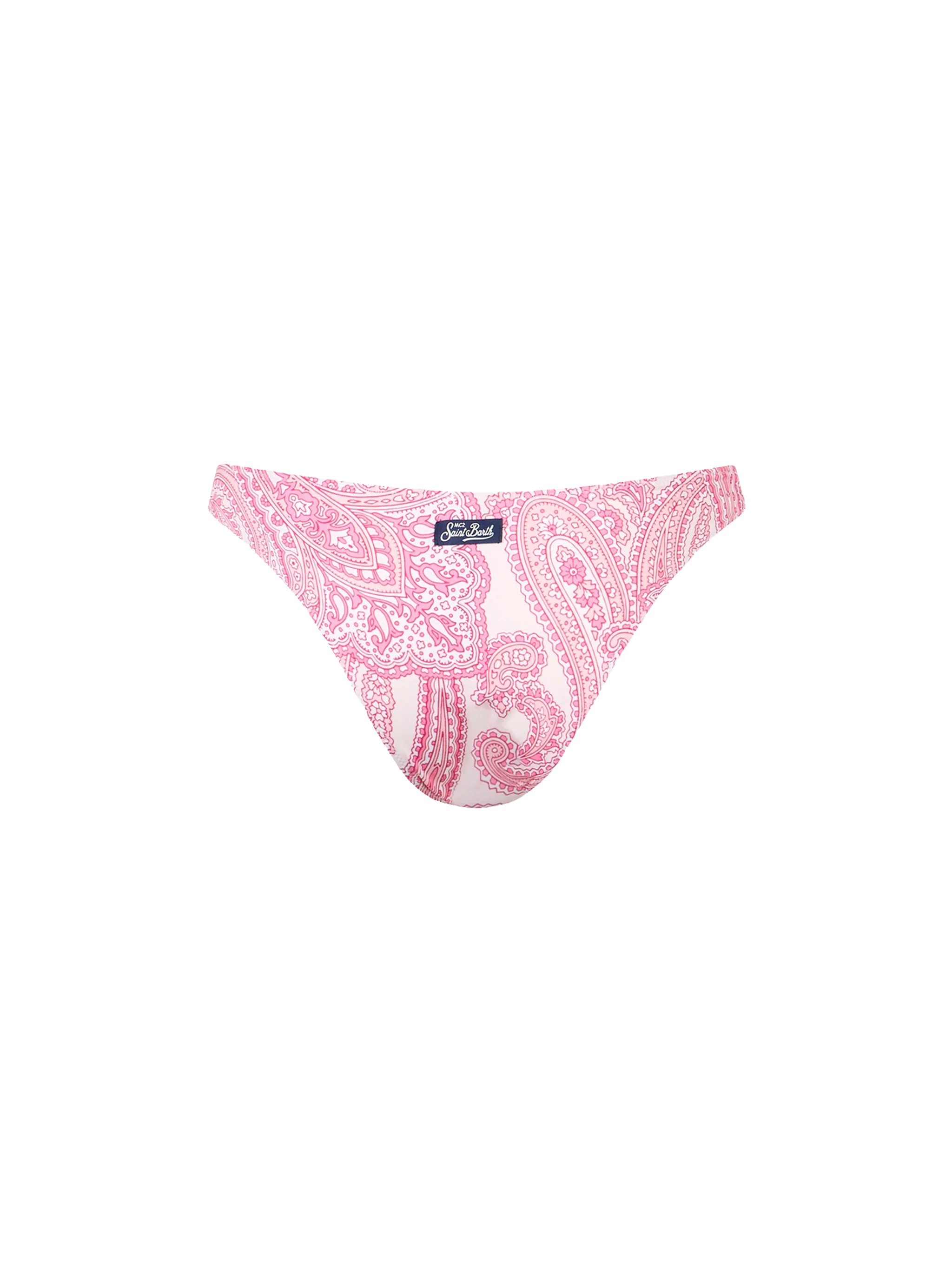 Pink Lido swim briefs with paisley print - Image 2
